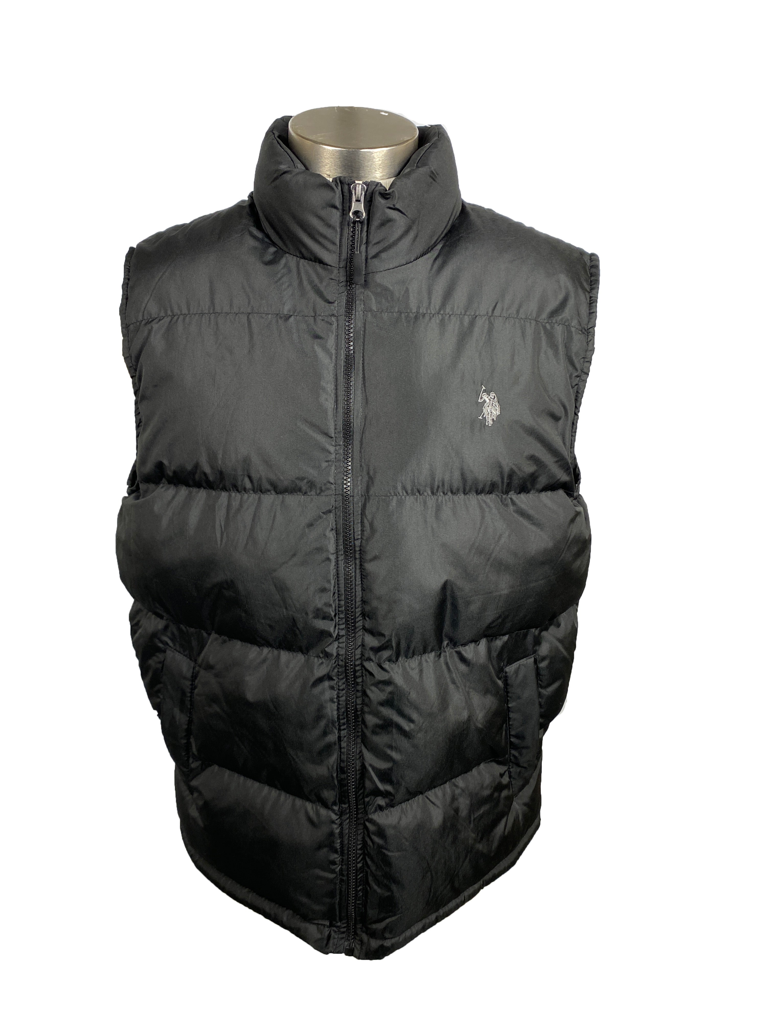 Black Polo Vest Men's Size L