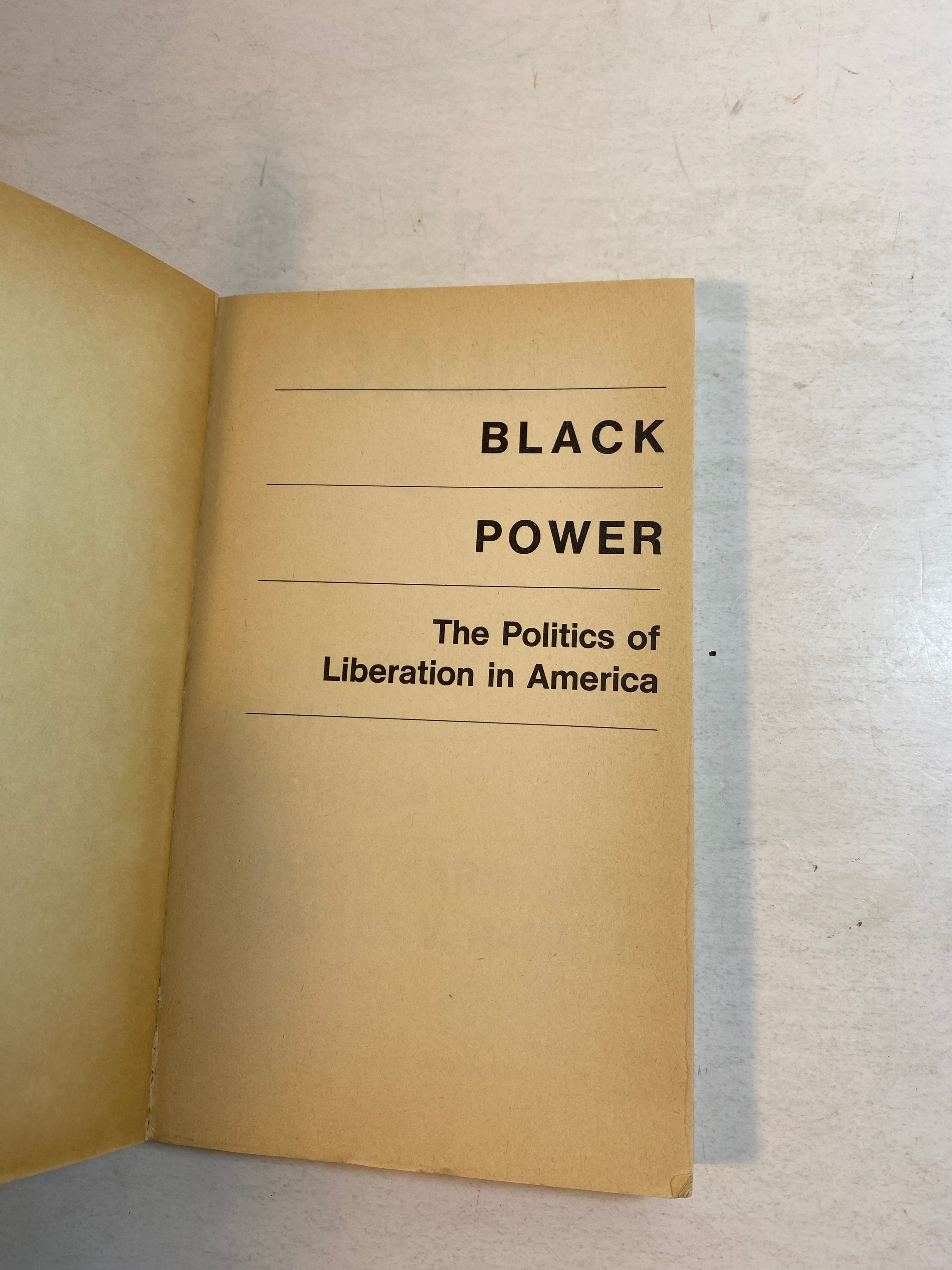 Black Power Stokely Carmichael & Charles Hamilton paperback 1967