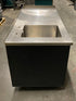 Black Stainless Steal Table w/ Storage Cabinet