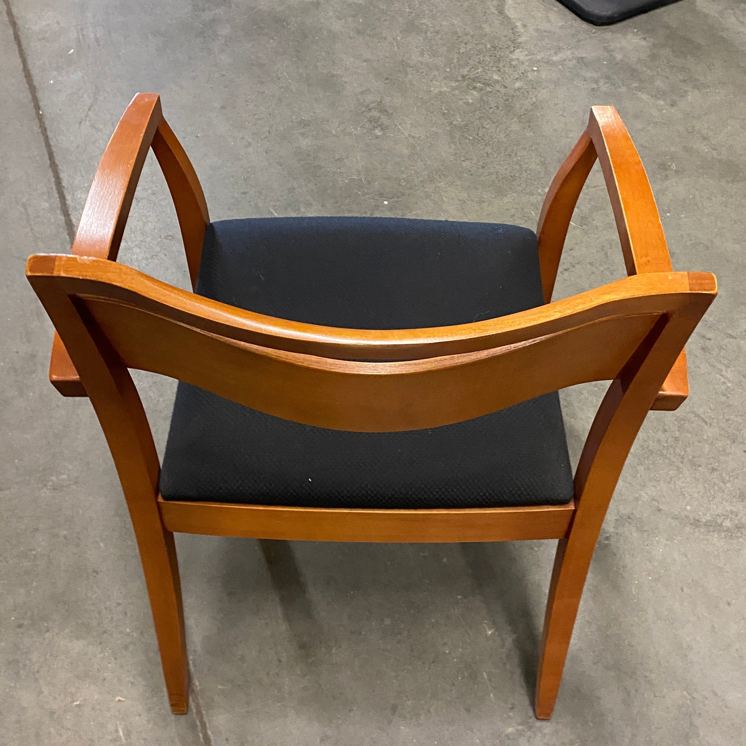 Black Upholstered Wooden Frame Chair