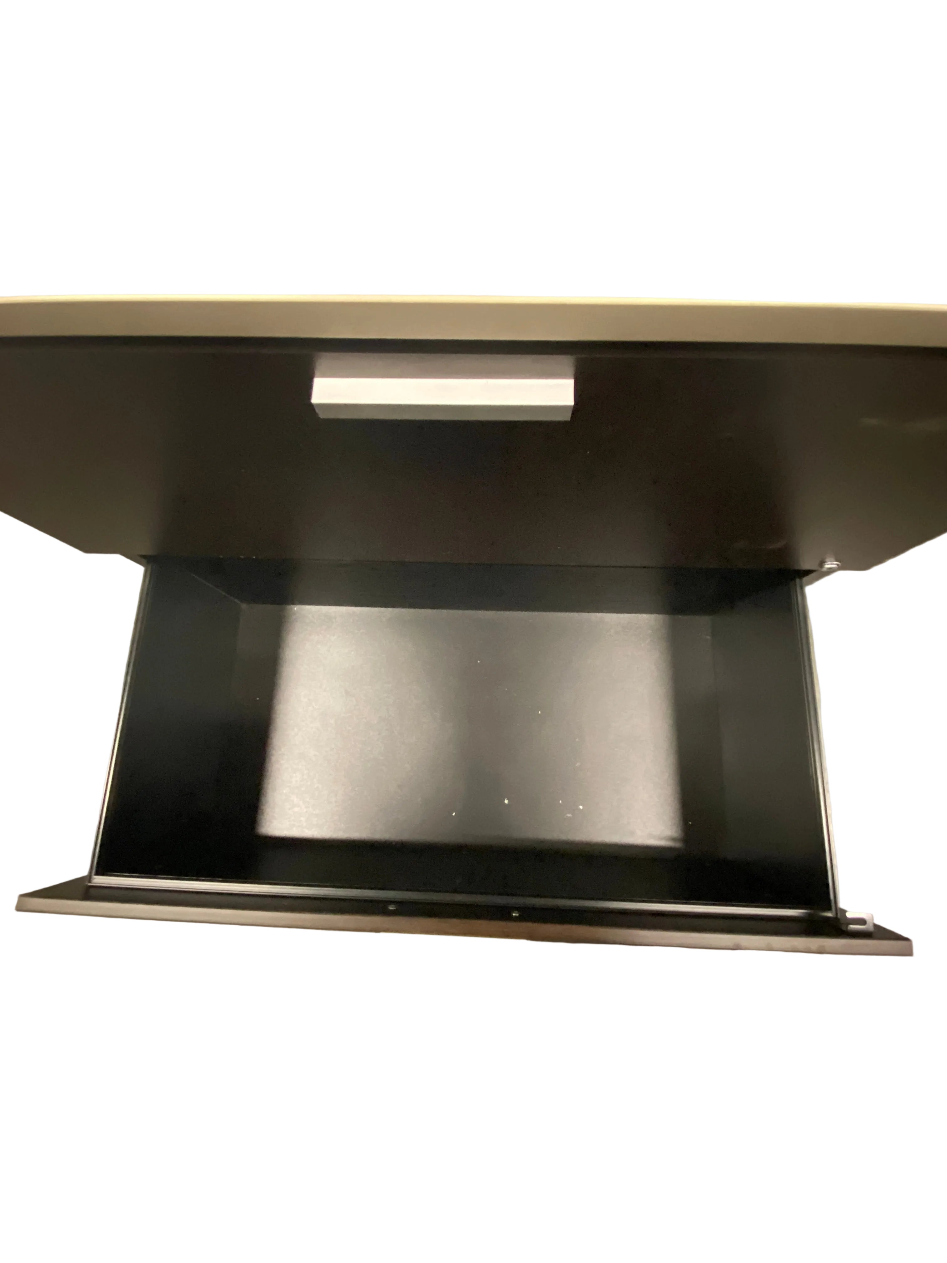 Black Wooden Office 2 Drawer Filing Cabinet With White Laminate Top
