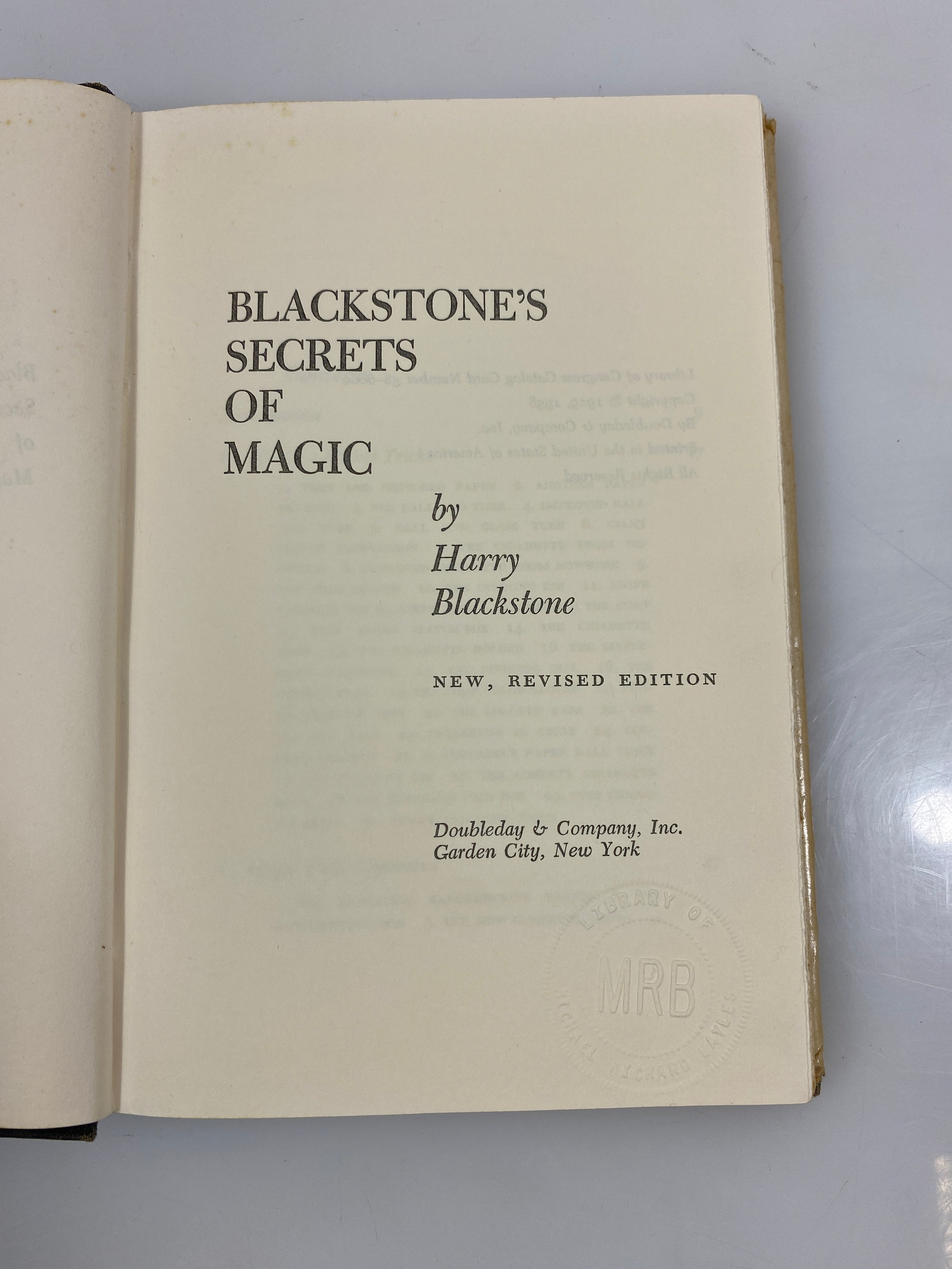 Blackstone's Secrets of Magic by Harry Blackstone 1958 HCDJ