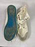 Blowfish Off-White High-Top Sneakers w/ Side Zippers and Distressed Canvas Women's Size 7.5/8