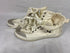 Blowfish Off-White High-Top Sneakers w/ Side Zippers and Distressed Canvas Women's Size 7.5/8