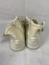Blowfish Off-White High-Top Sneakers w/ Side Zippers and Distressed Canvas Women's Size 7.5/8