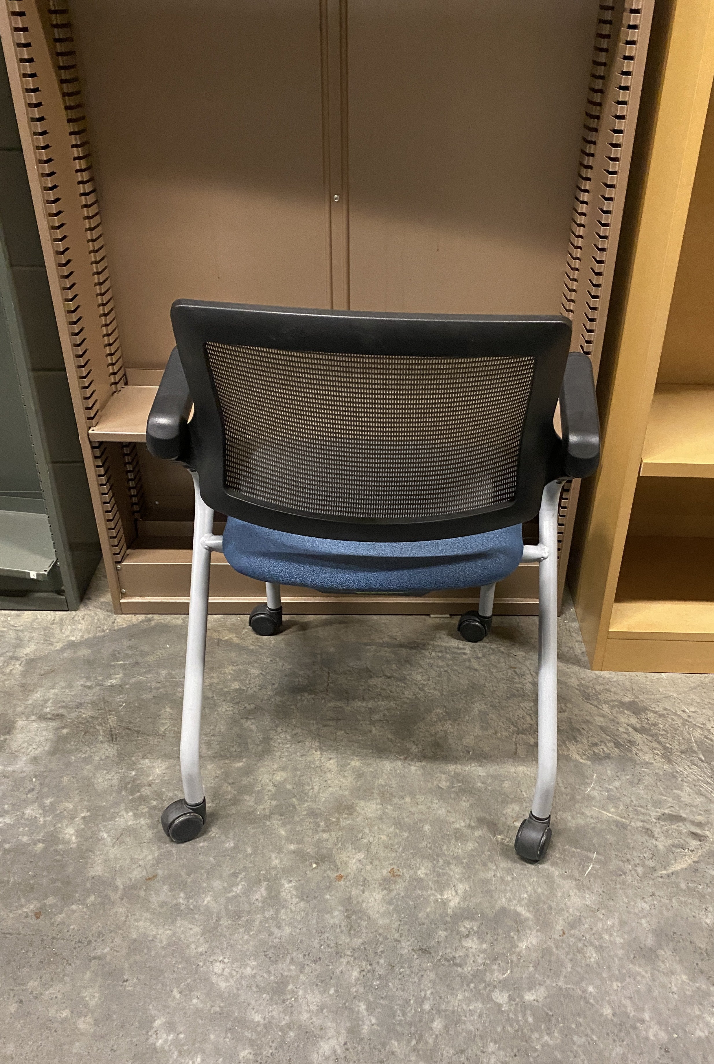 Blue and Grey Rolling Chair