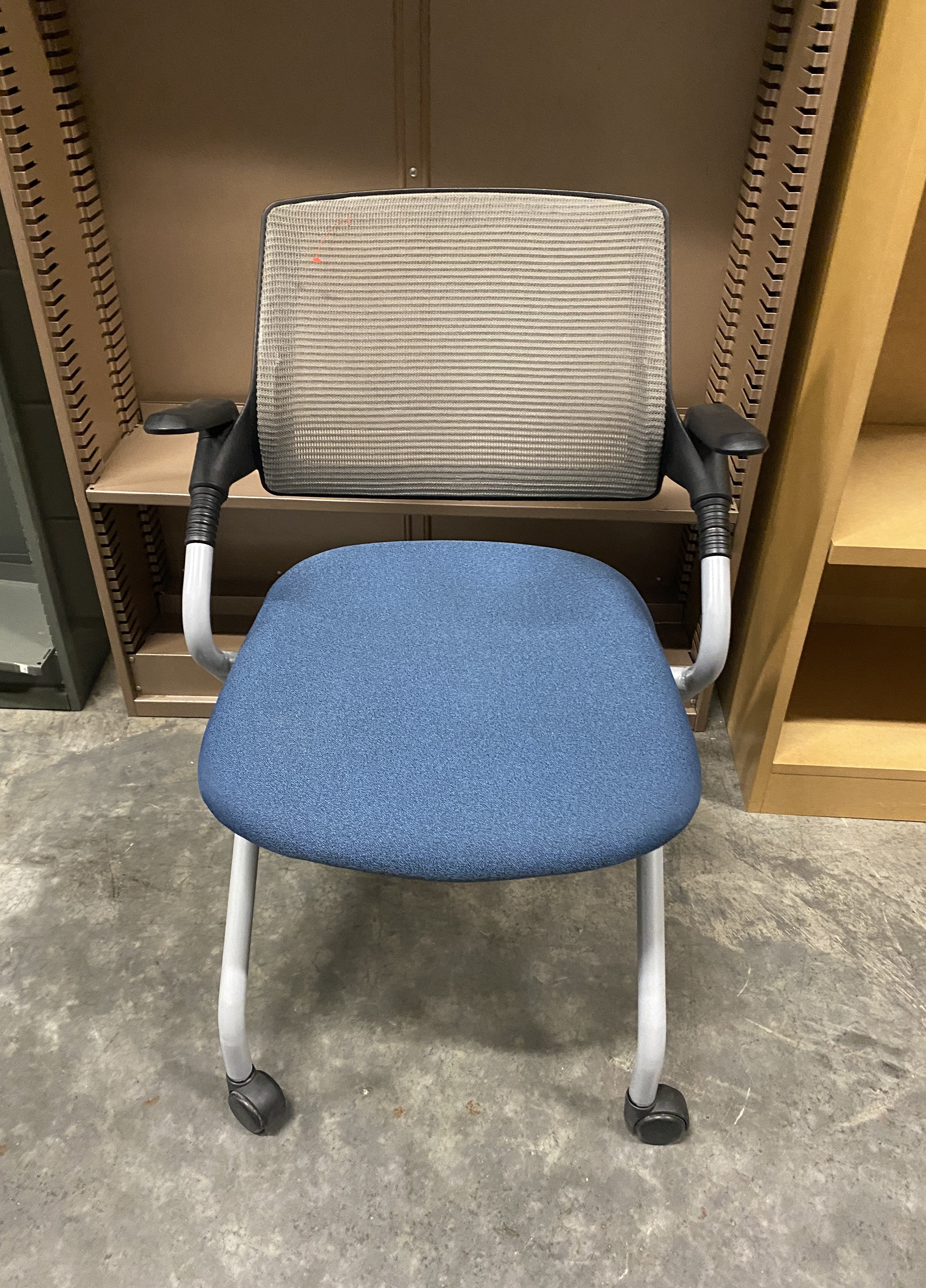 Blue and Grey Rolling Chair