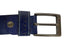 Blue Genuine Leather Tommy Hilfiger Belt Silver-tone Hardware