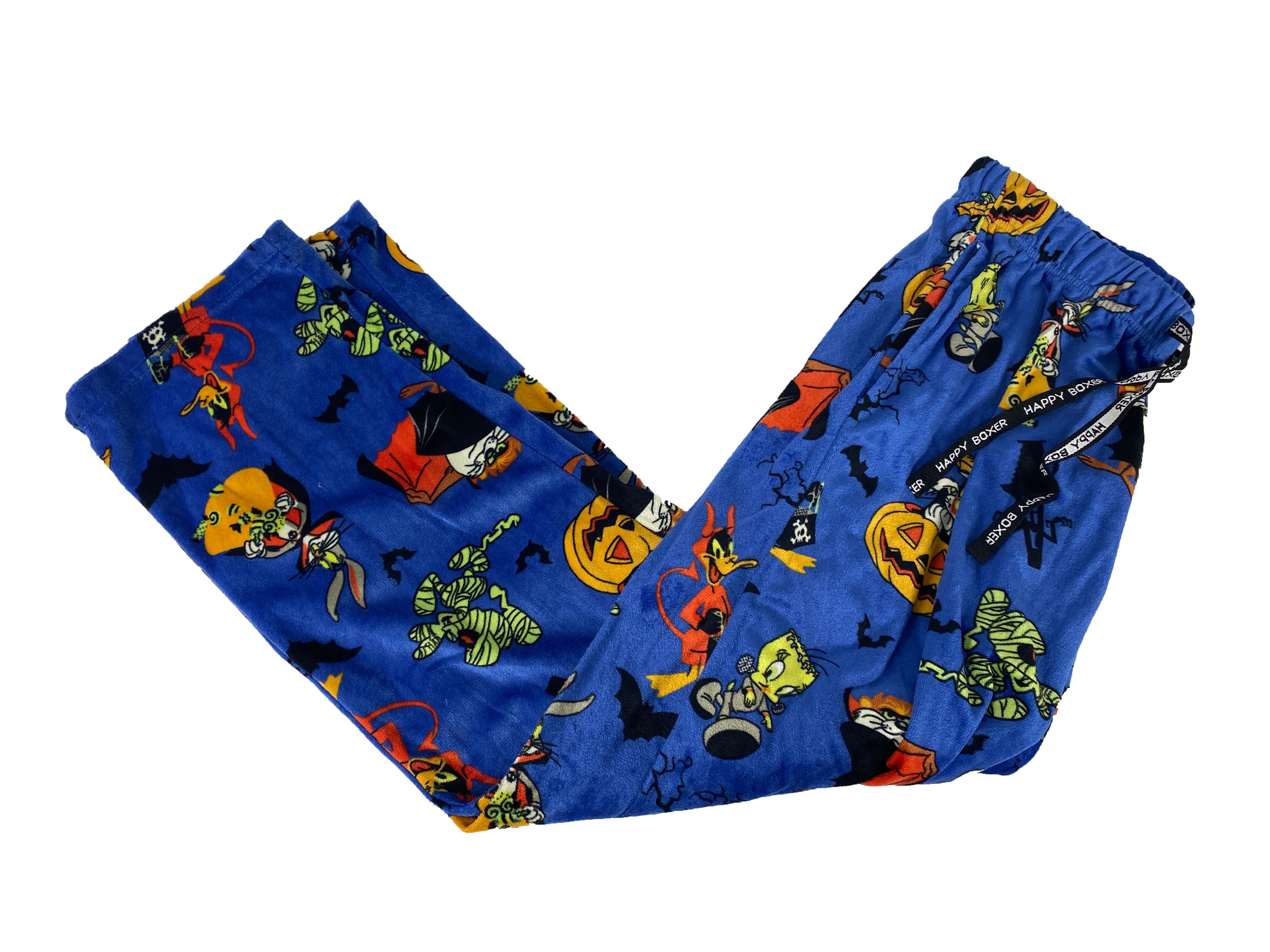 Blue Happy Boxer Looney Toons Pajama Pants Unisex Size Small