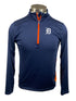Blue & Orange Detroit Tigers Half-Zip Jacket Unisex Size L