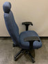 Blue Patterned Upholstered Adjustable Office Chair