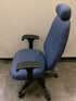 Blue Patterned Upholstered Adjustable Office Chair