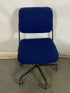 Blue Upholstered Rolling Chair