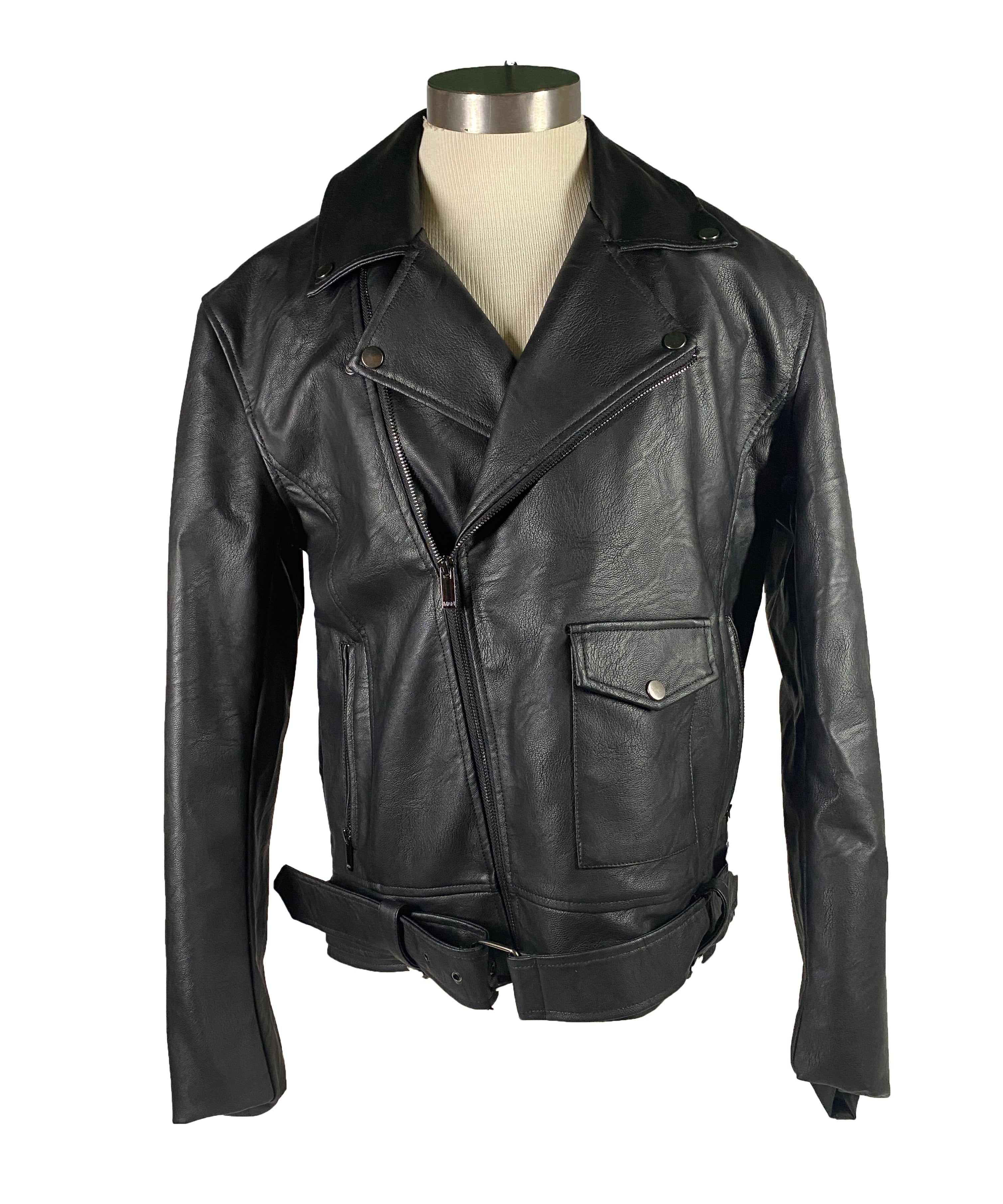 Boohoo Man Faux Leather Biker Jacket Men's Size M