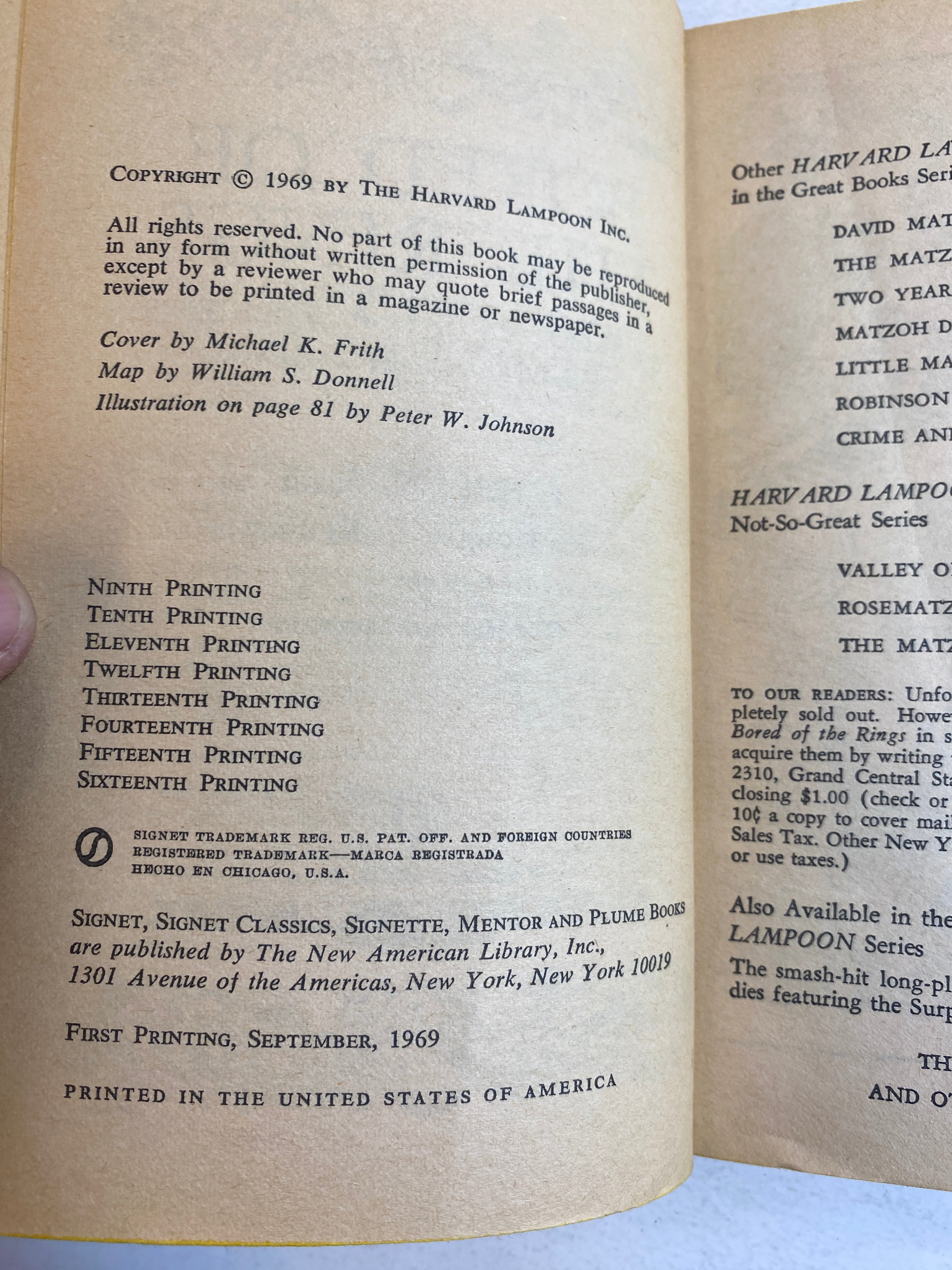 Bored of the Rings Vintage paperback 1969