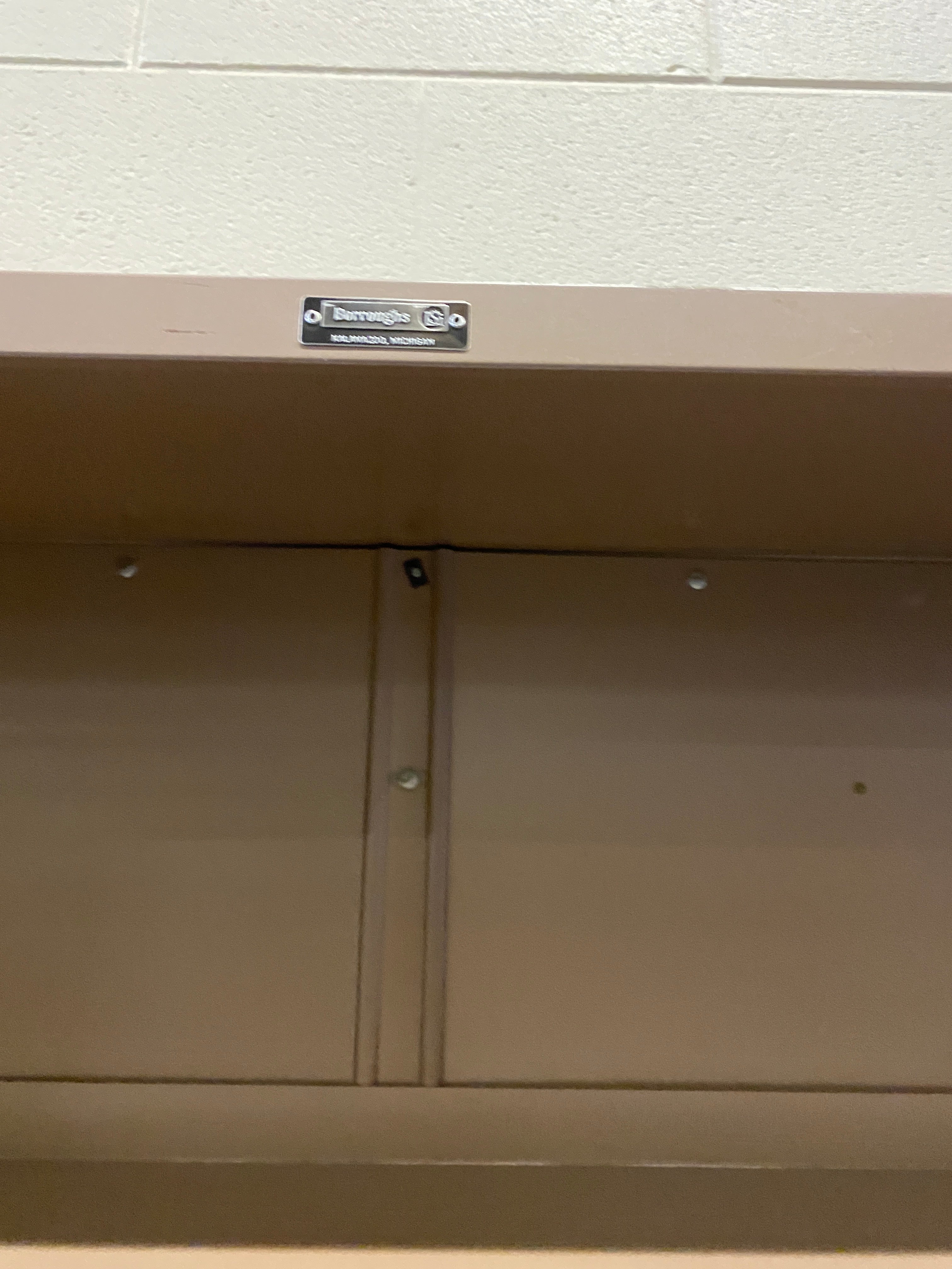 Borroughs Tan Gray Metal Shelves