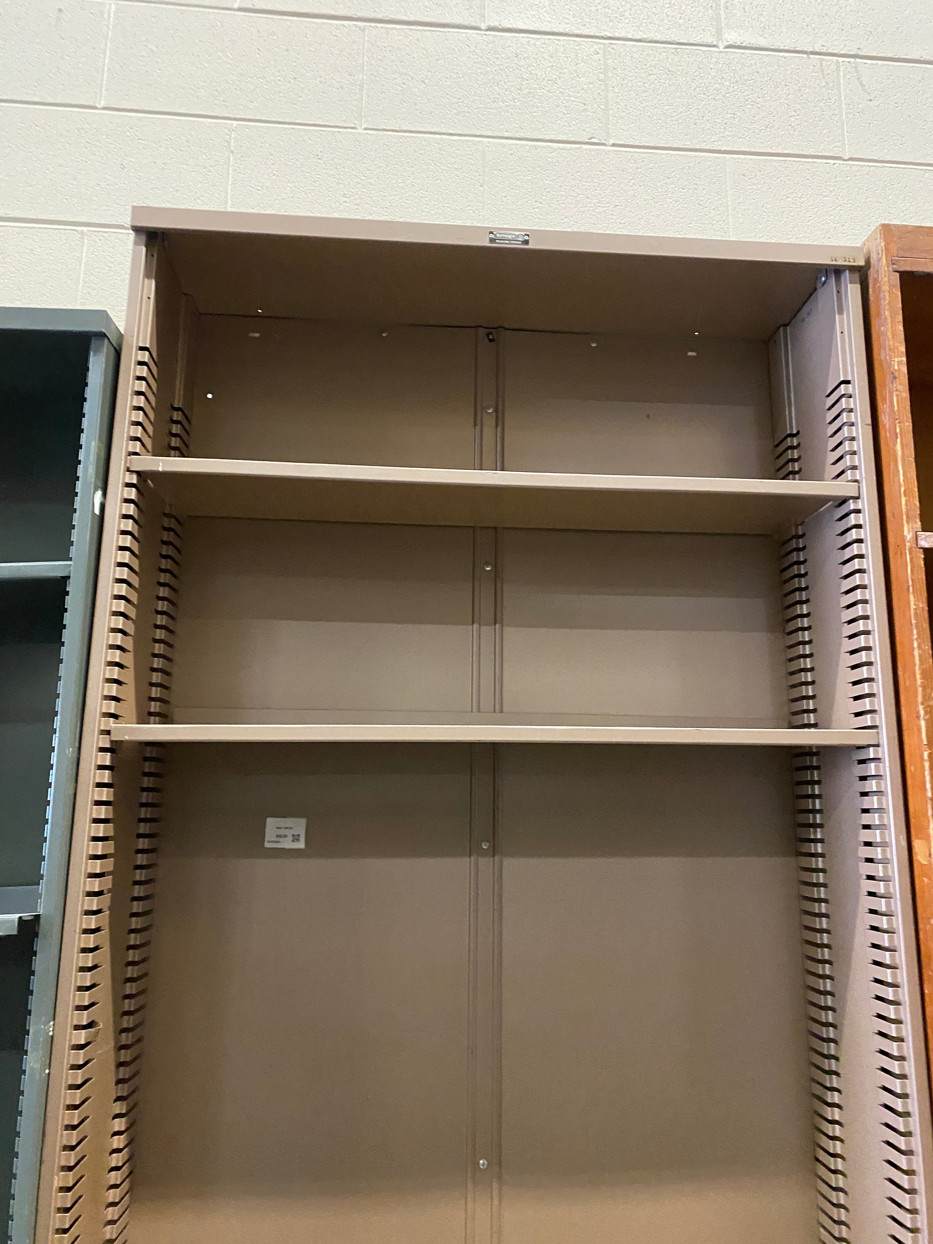 Borroughs Tan Gray Metal Shelves