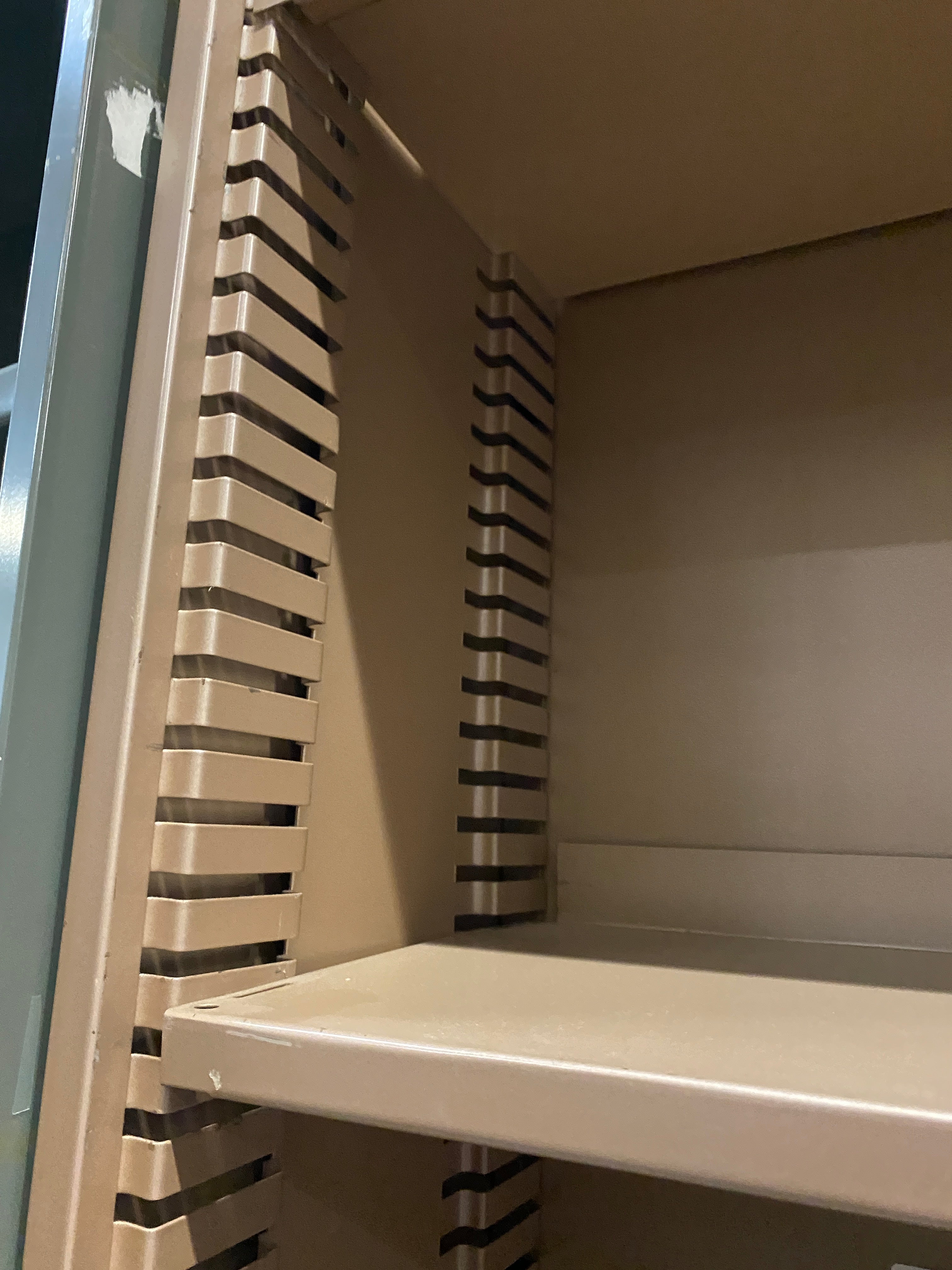 Borroughs Tan Gray Metal Shelves