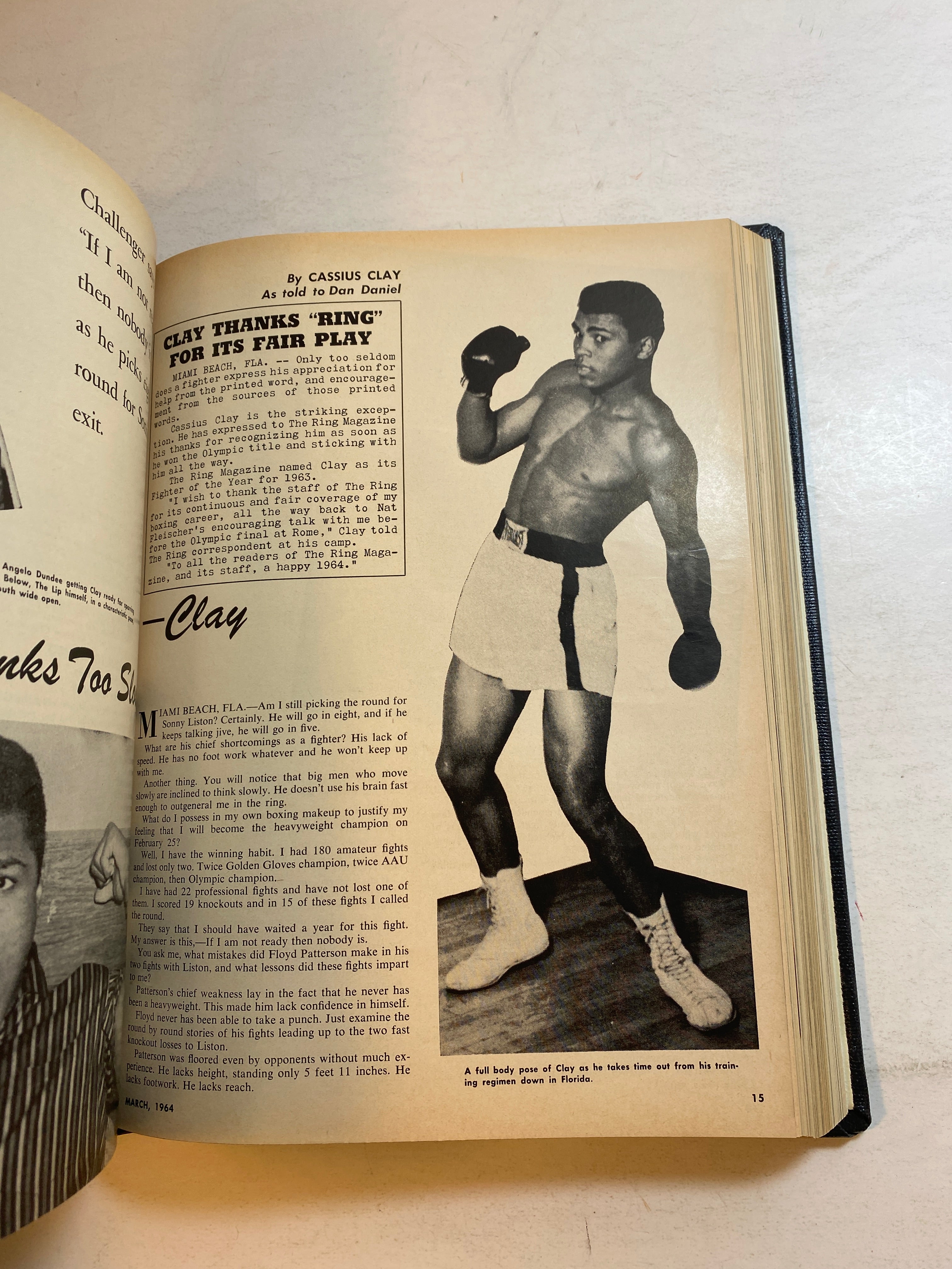 Bound Lot of 8 Ring Boxing Magazine 1964 Library Bound