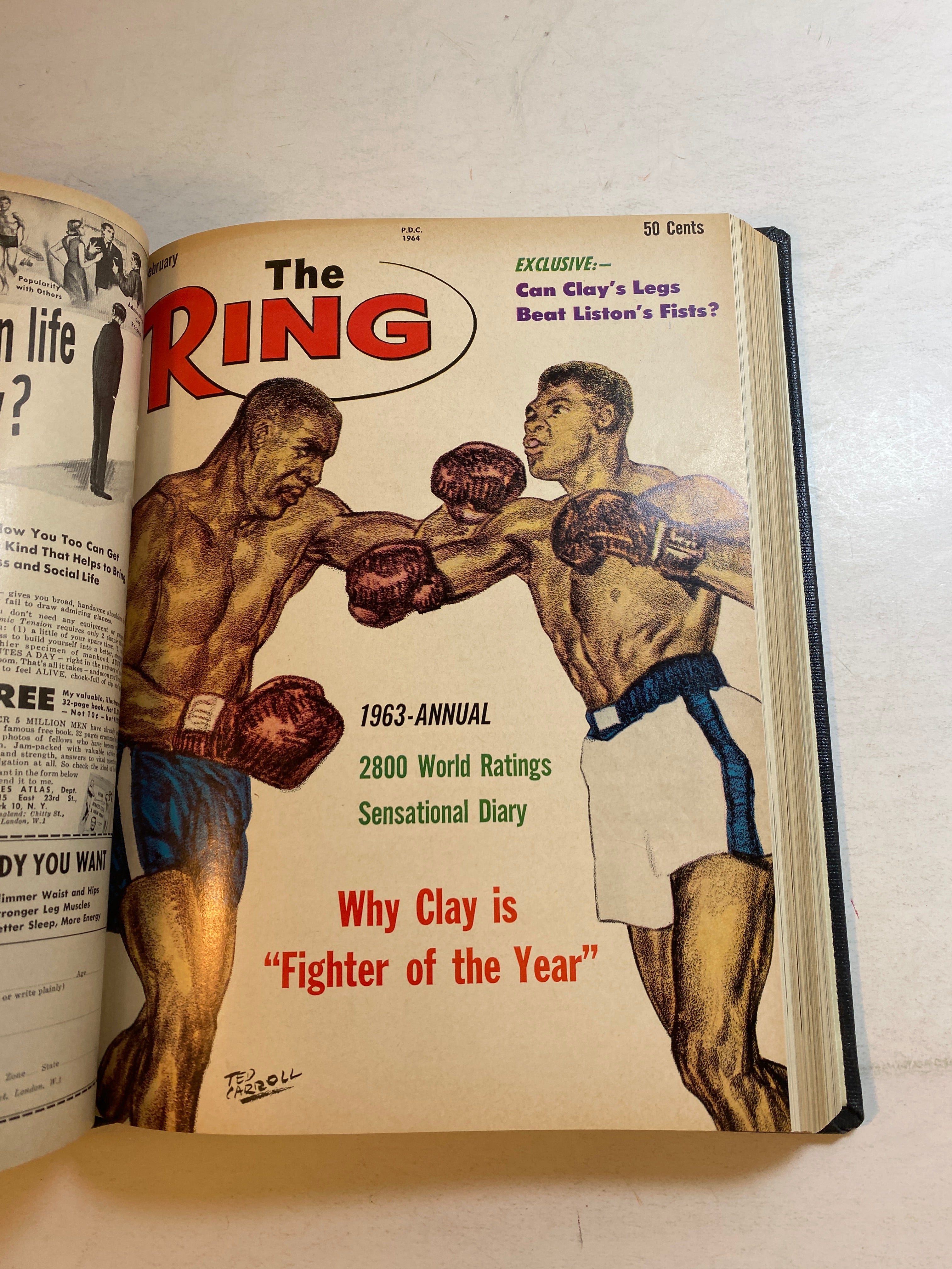 Bound Lot of 8 Ring Boxing Magazine 1964 Library Bound