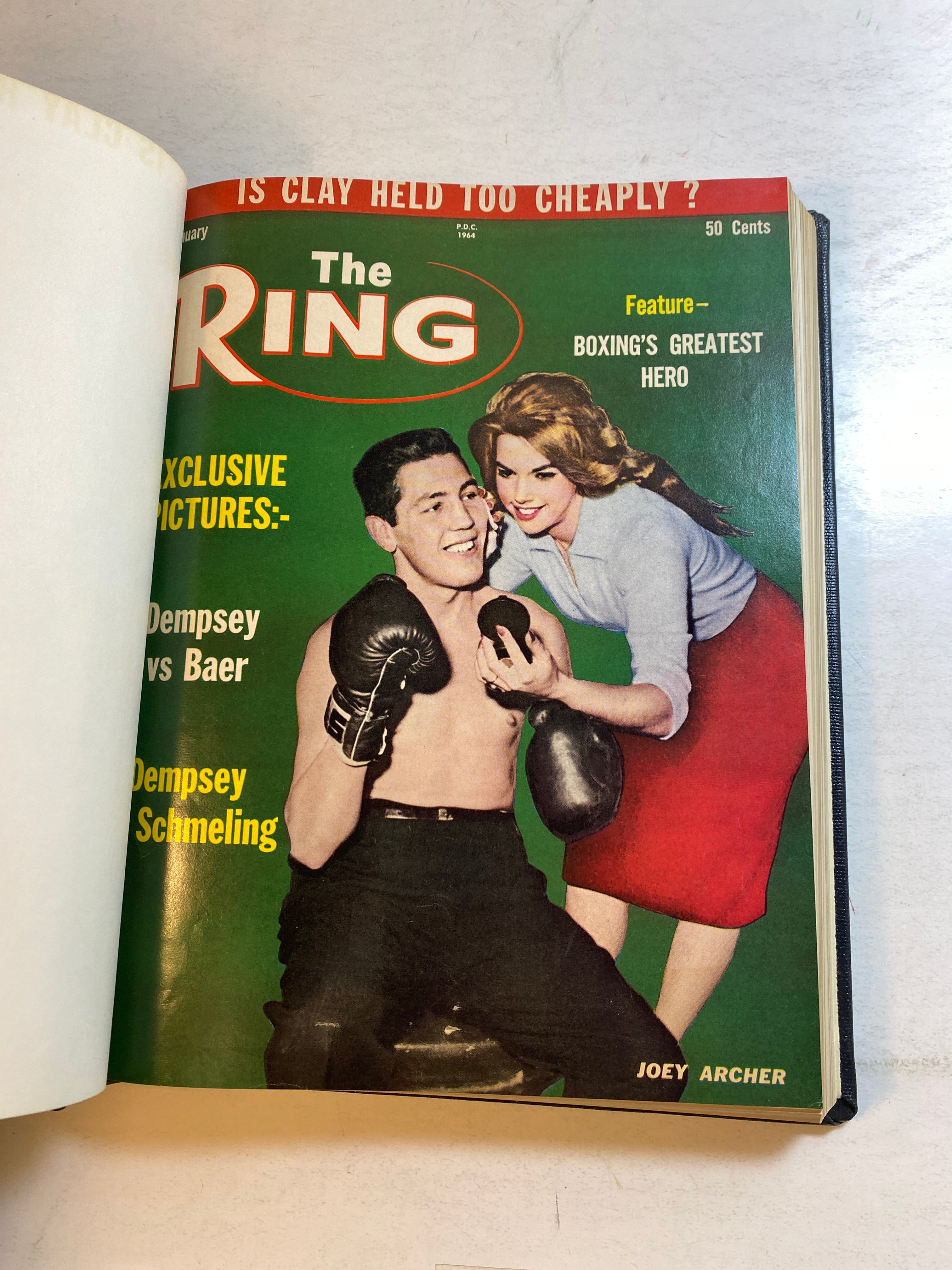 Bound Lot of 8 Ring Boxing Magazine 1964 Library Bound