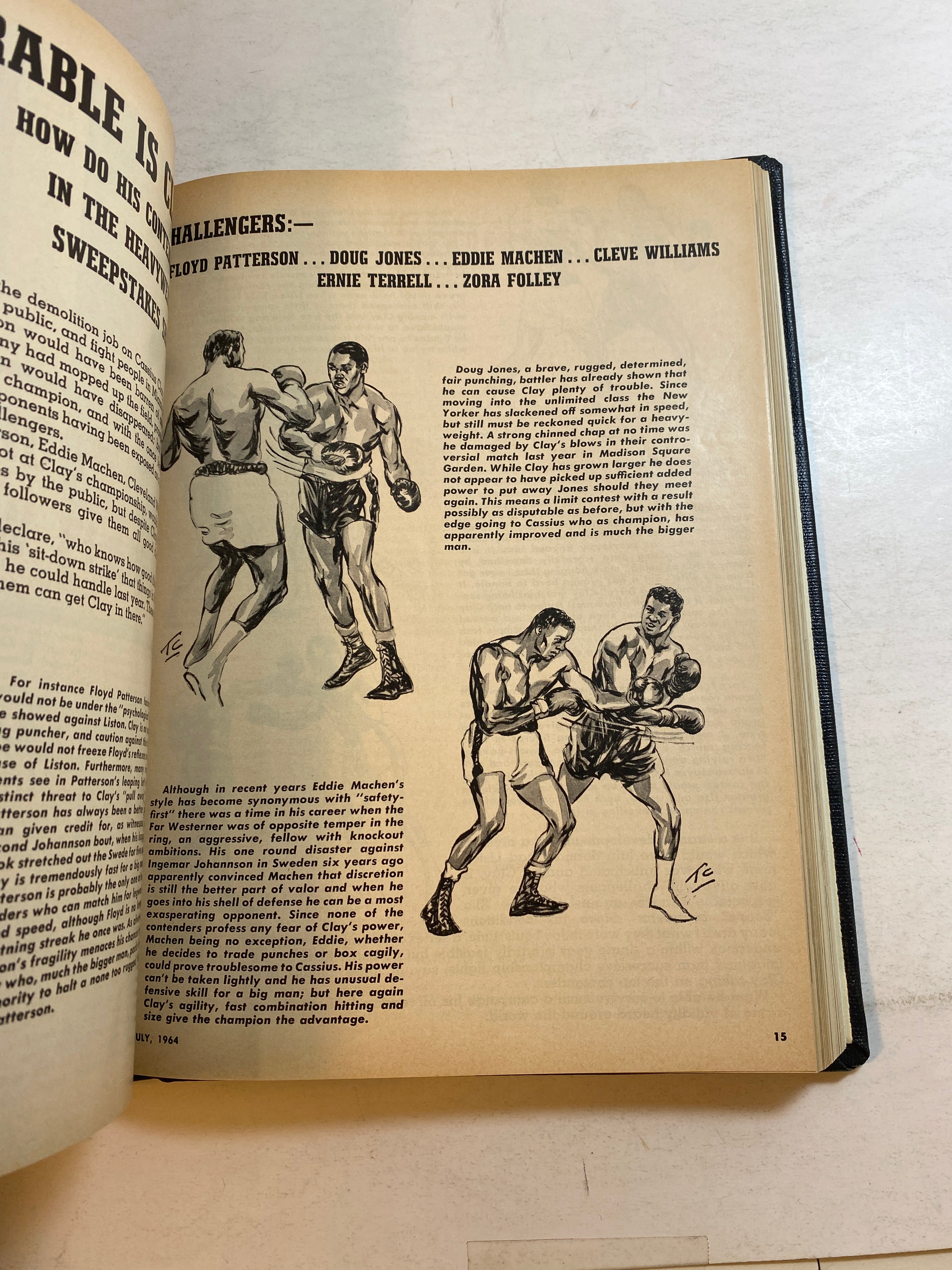 Bound Lot of 8 Ring Boxing Magazine 1964 Library Bound