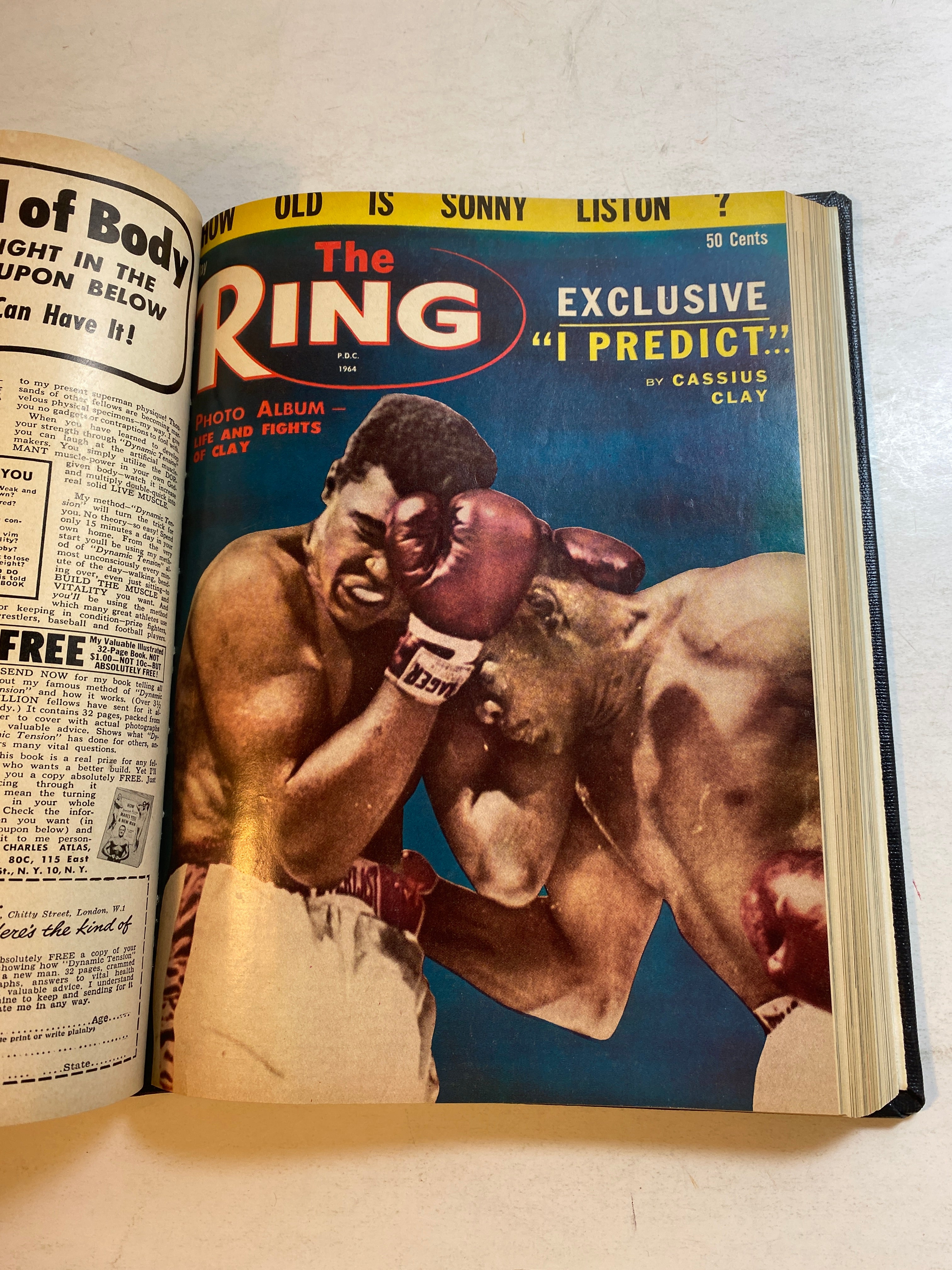 Bound Lot of 8 Ring Boxing Magazine 1964 Library Bound