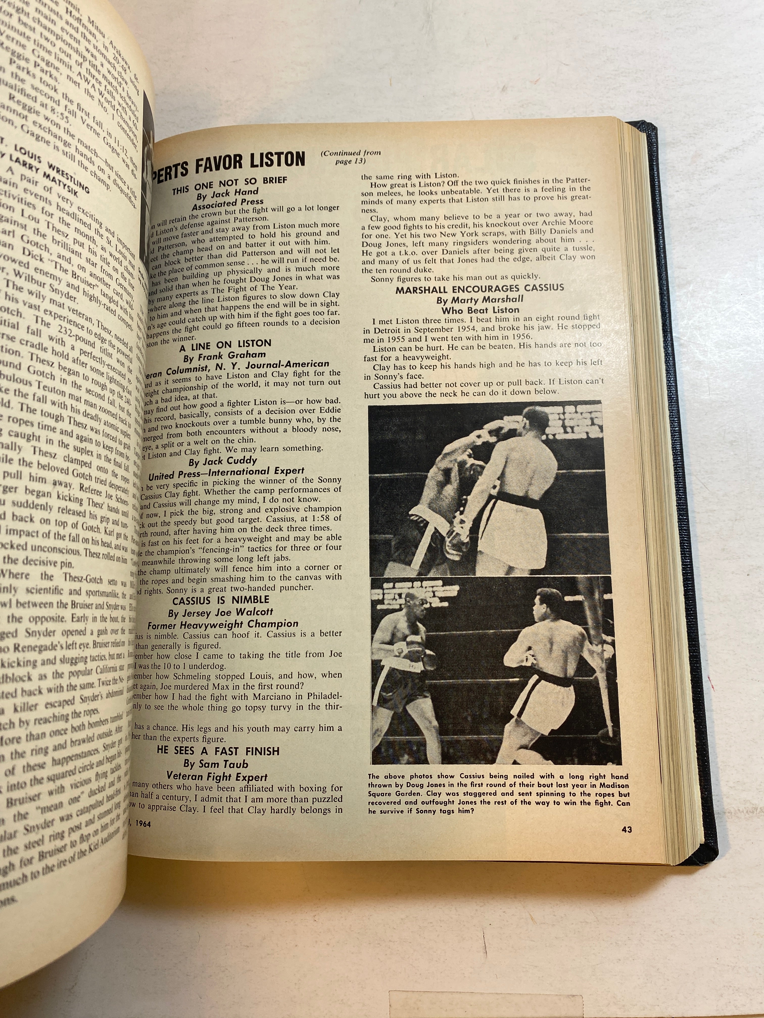 Bound Lot of 8 Ring Boxing Magazine 1964 Library Bound