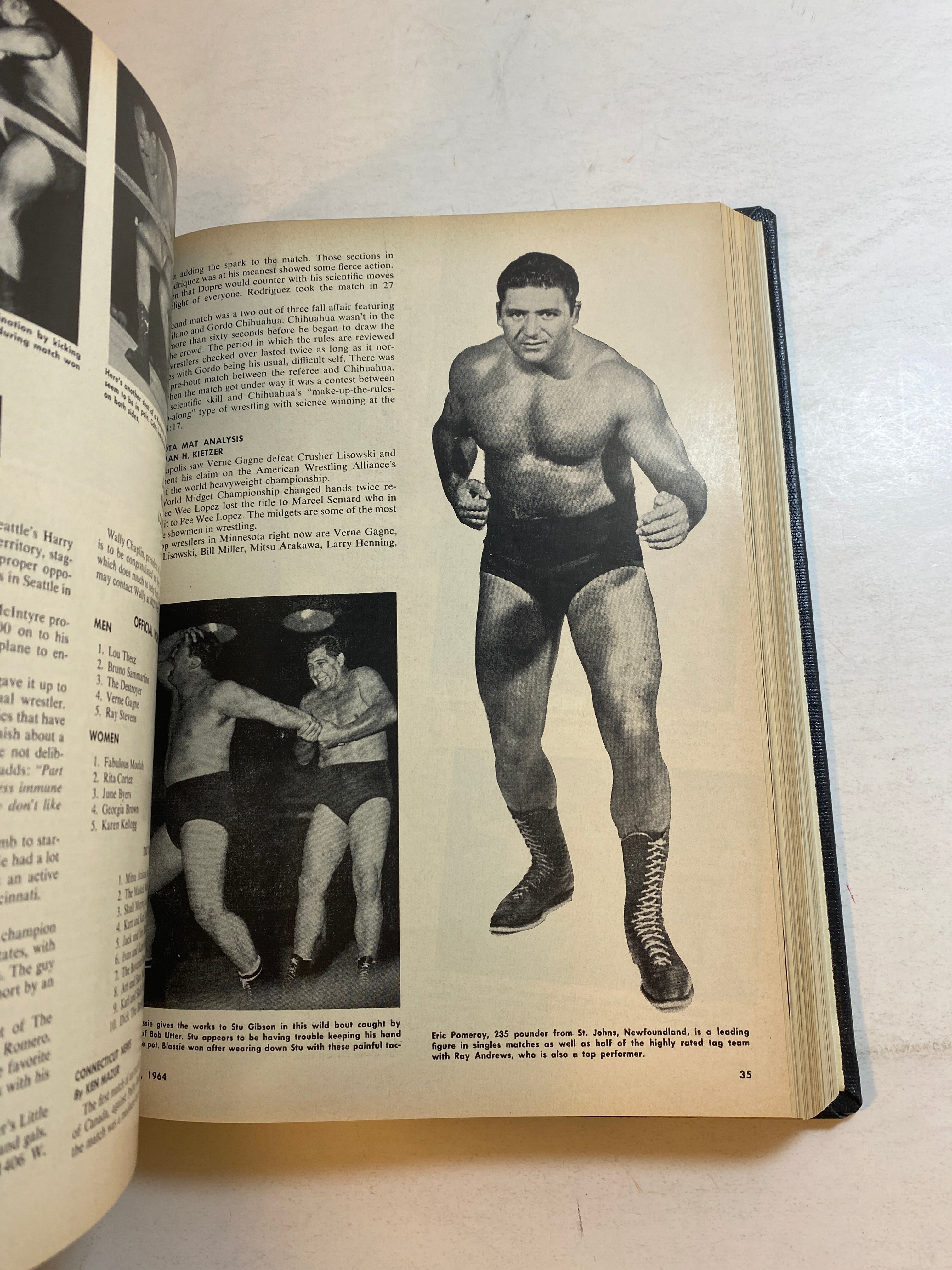 Bound Lot of 8 Ring Boxing Magazine 1964 Library Bound