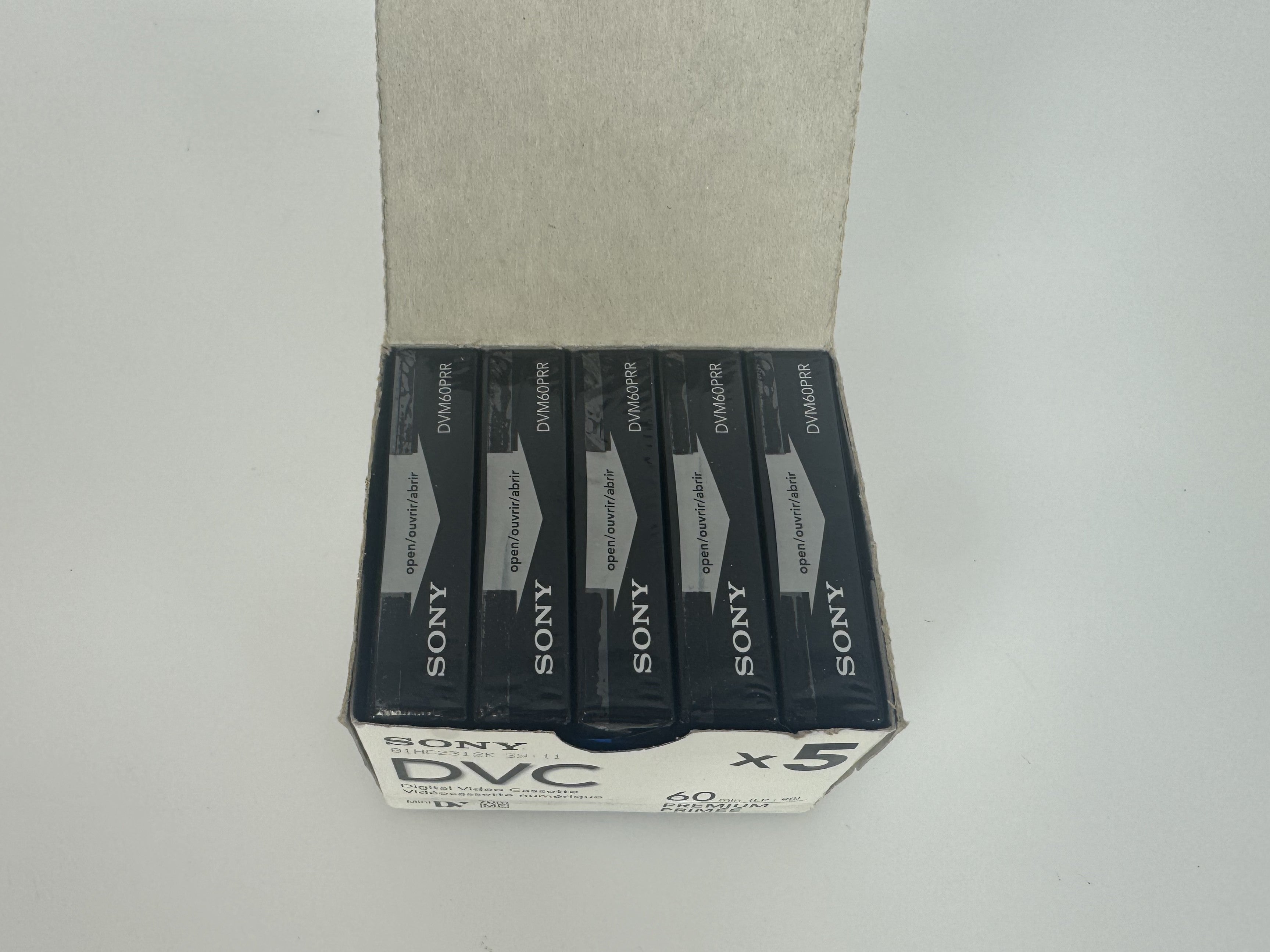 Box of 5 Sony DVM60PRR DVC Digital Video Cassette Mini DV 60 Min Premium Tape *New*