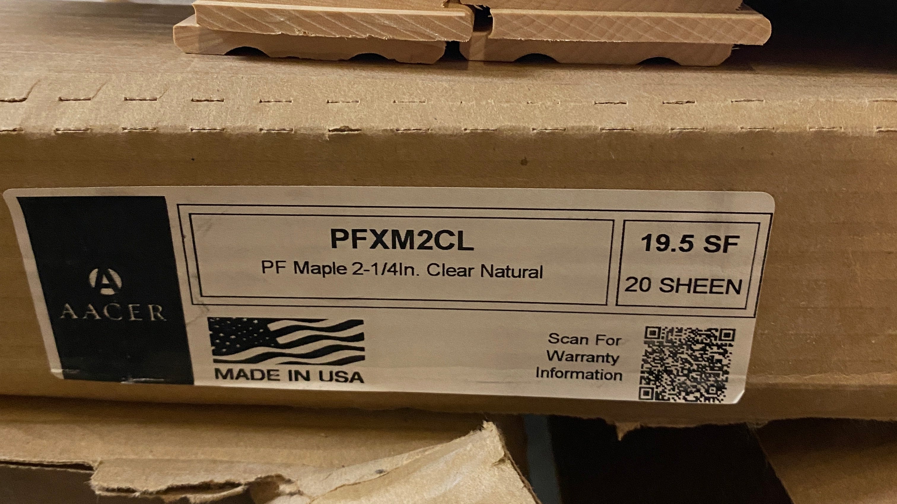 Box of ACCER Maple Wood Flooring