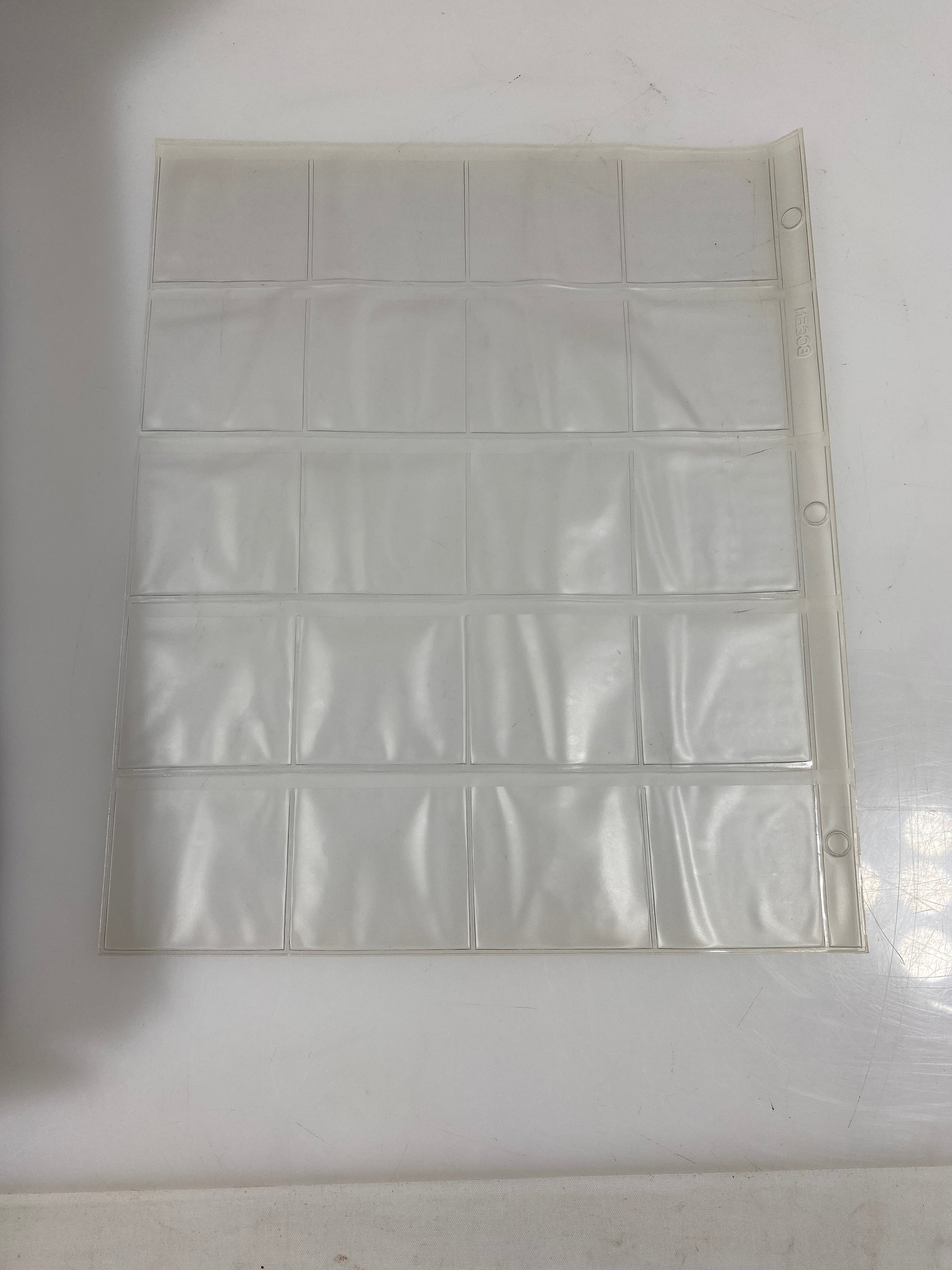 Box of Bogen 2x2 See-Through Top Load Slide Free Pages