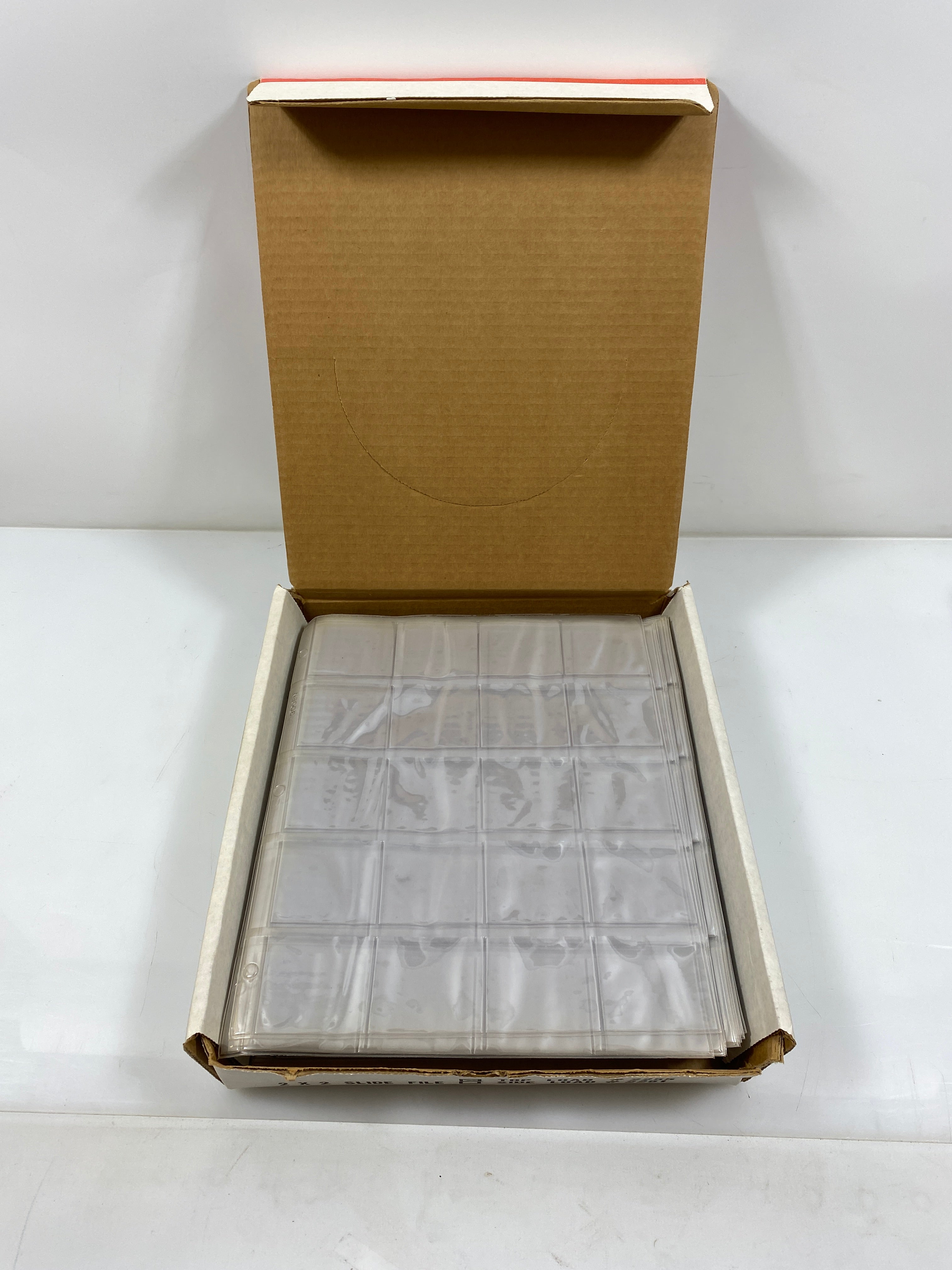 Box of Bogen 2x2 See-Through Top Load Slide Free Pages