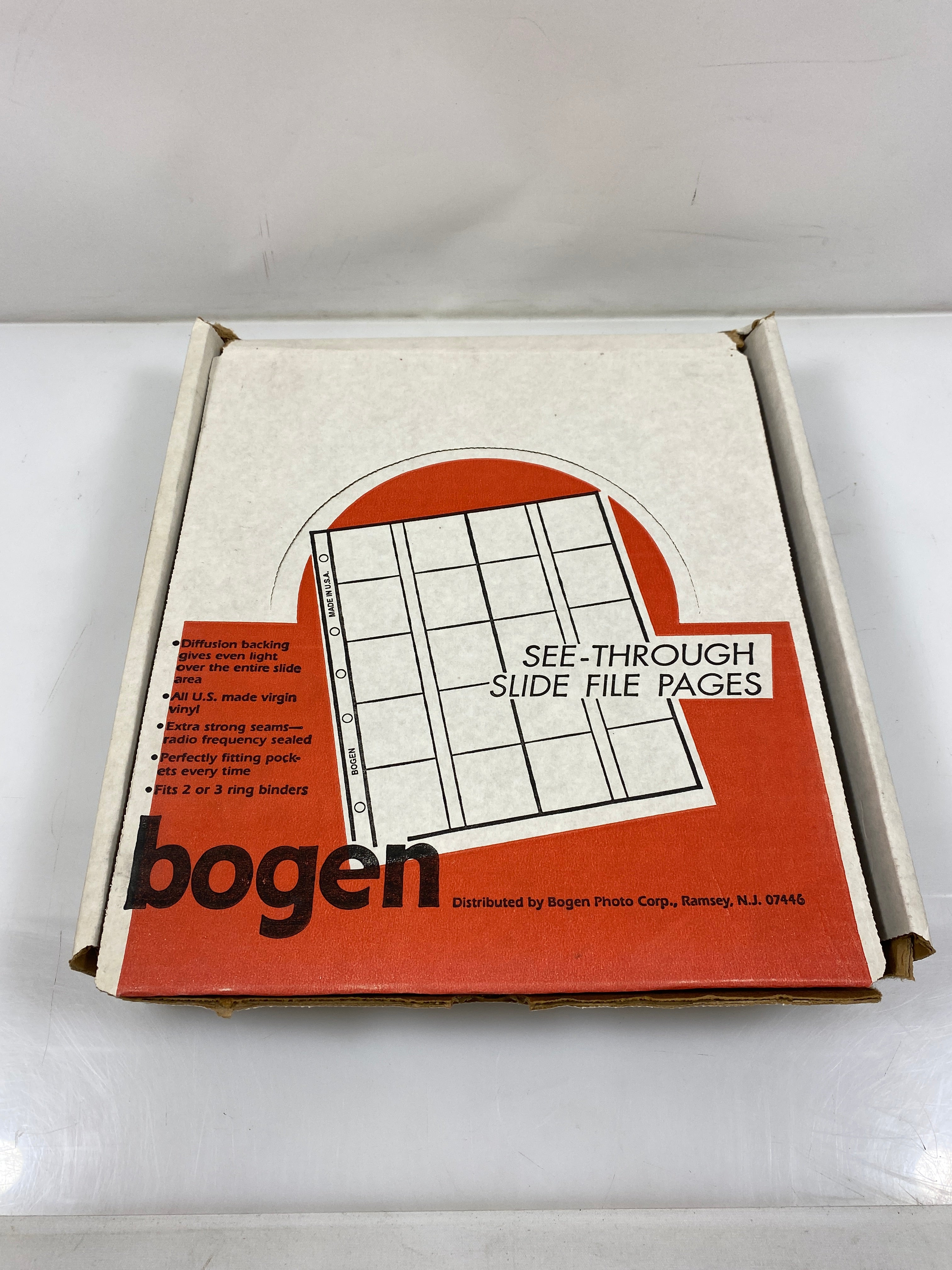 Box of Bogen 2x2 See-Through Top Load Slide Free Pages