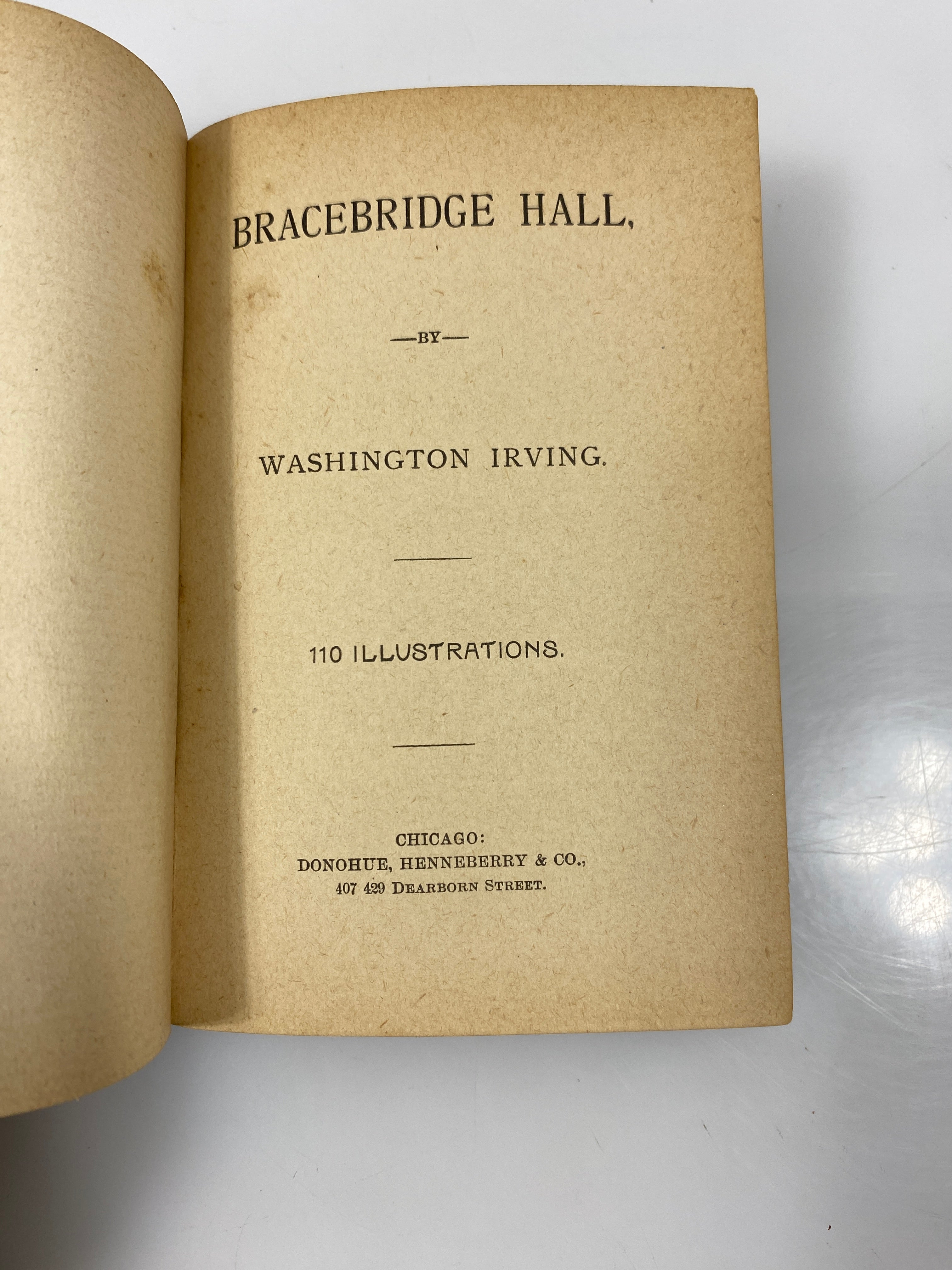 Bracebridge Hall by Washington Irving Donohue Henneberry & Co. HC