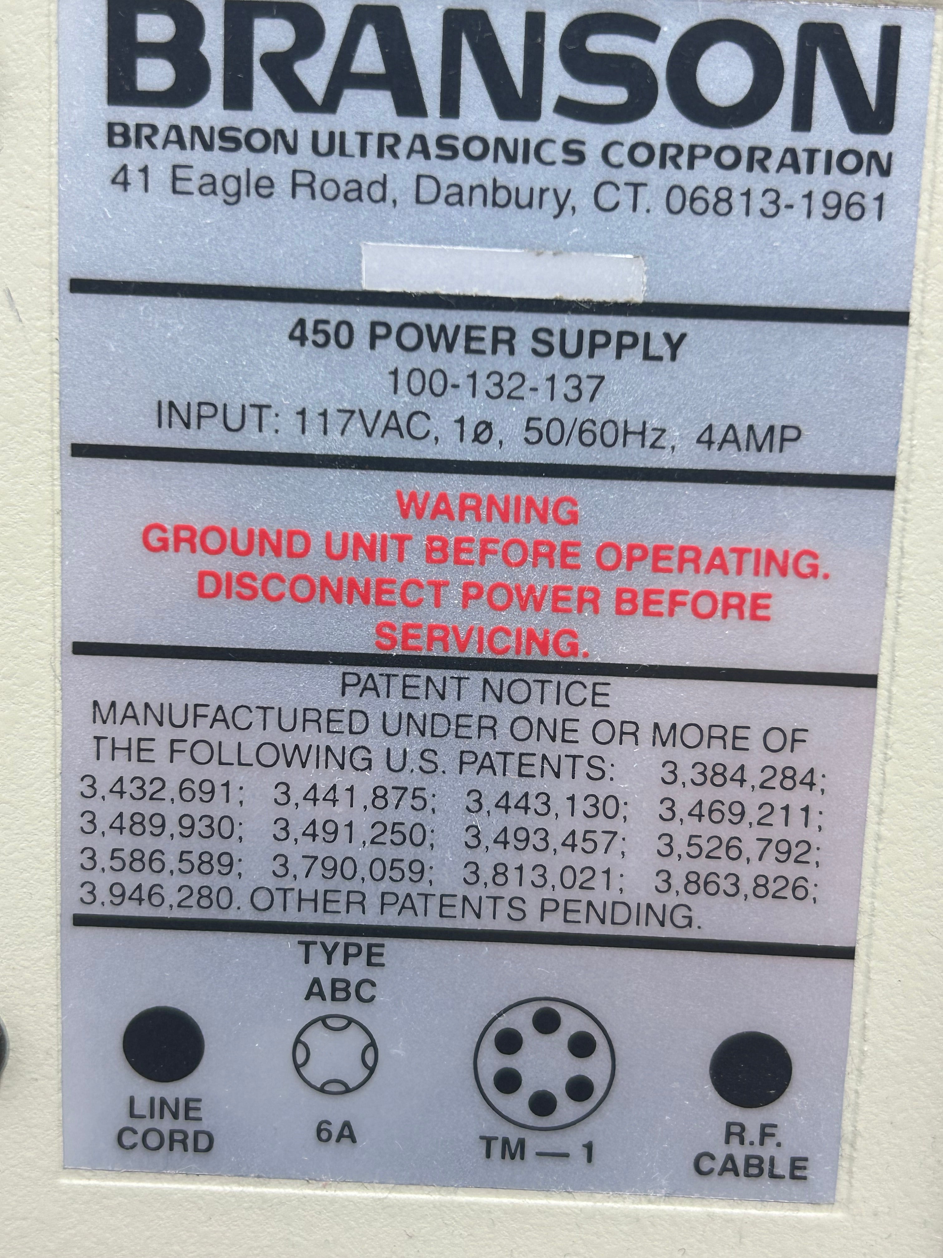 Branson Sonifier 450 Ultrasonic Cell Disruptor *Untested*