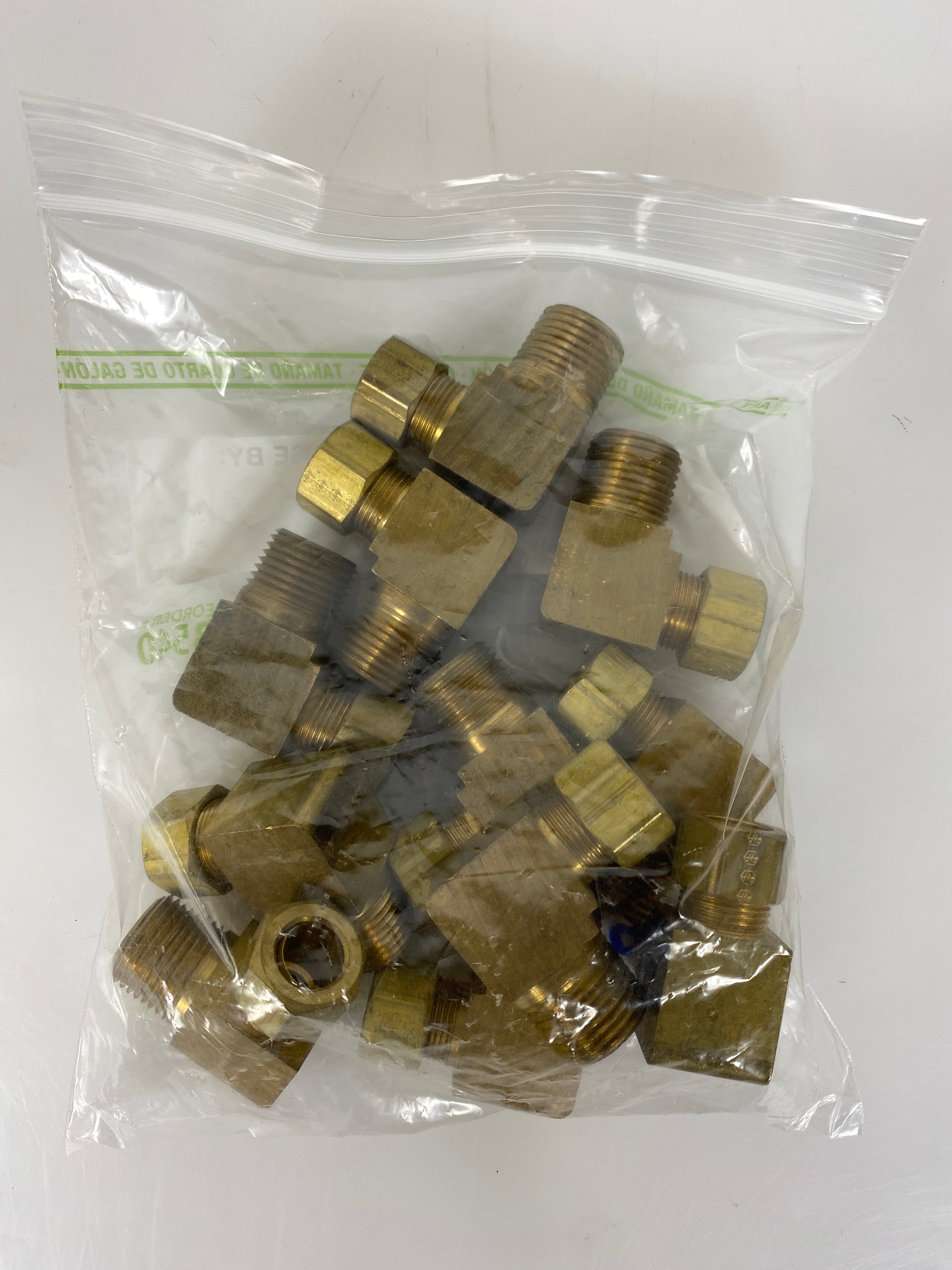 Brass 90 Degree Elbow R 1/2" comp x 1/2" MIP Pack of 11