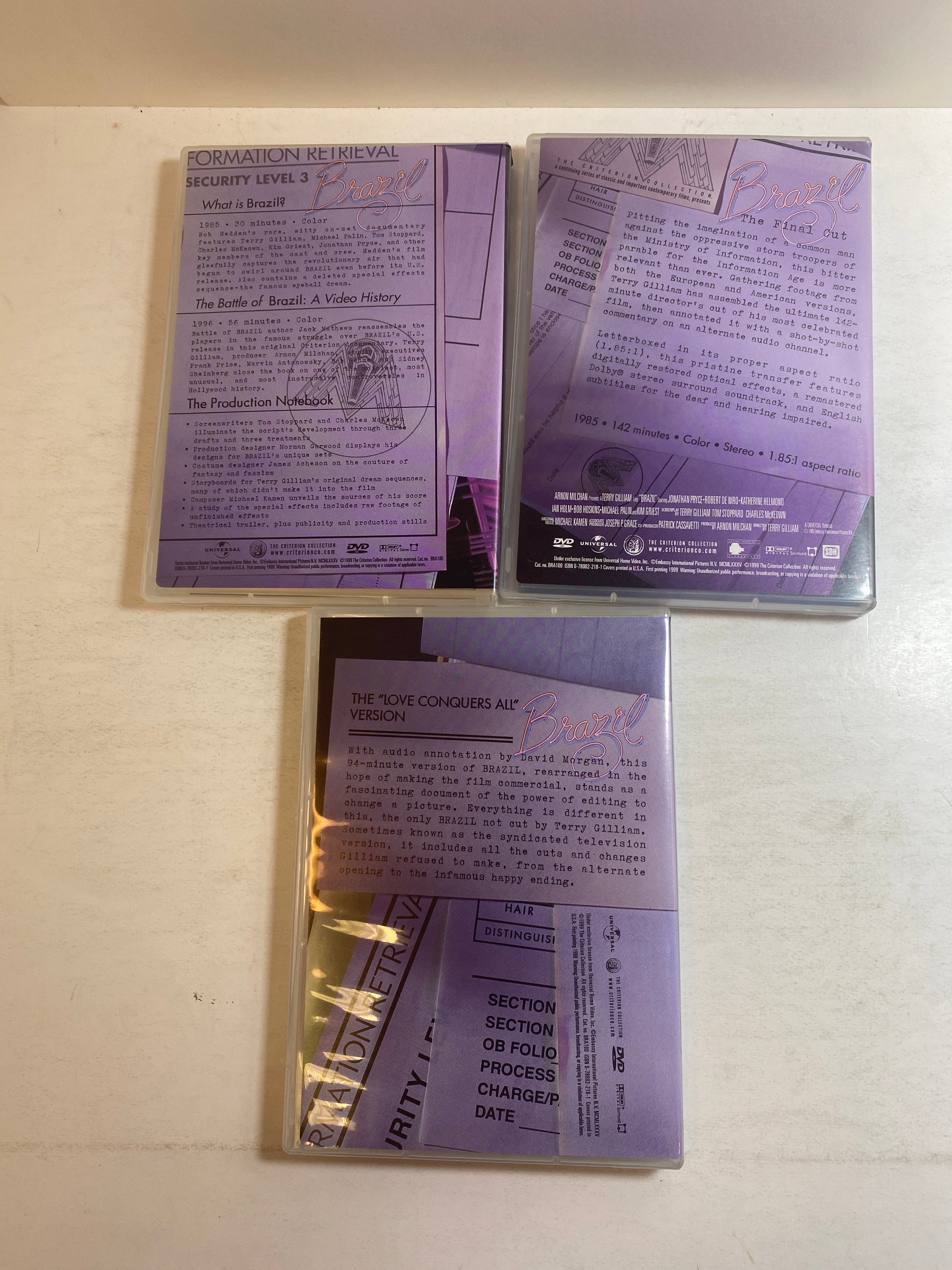 Brazil Criterion Collection DVD Set 1999