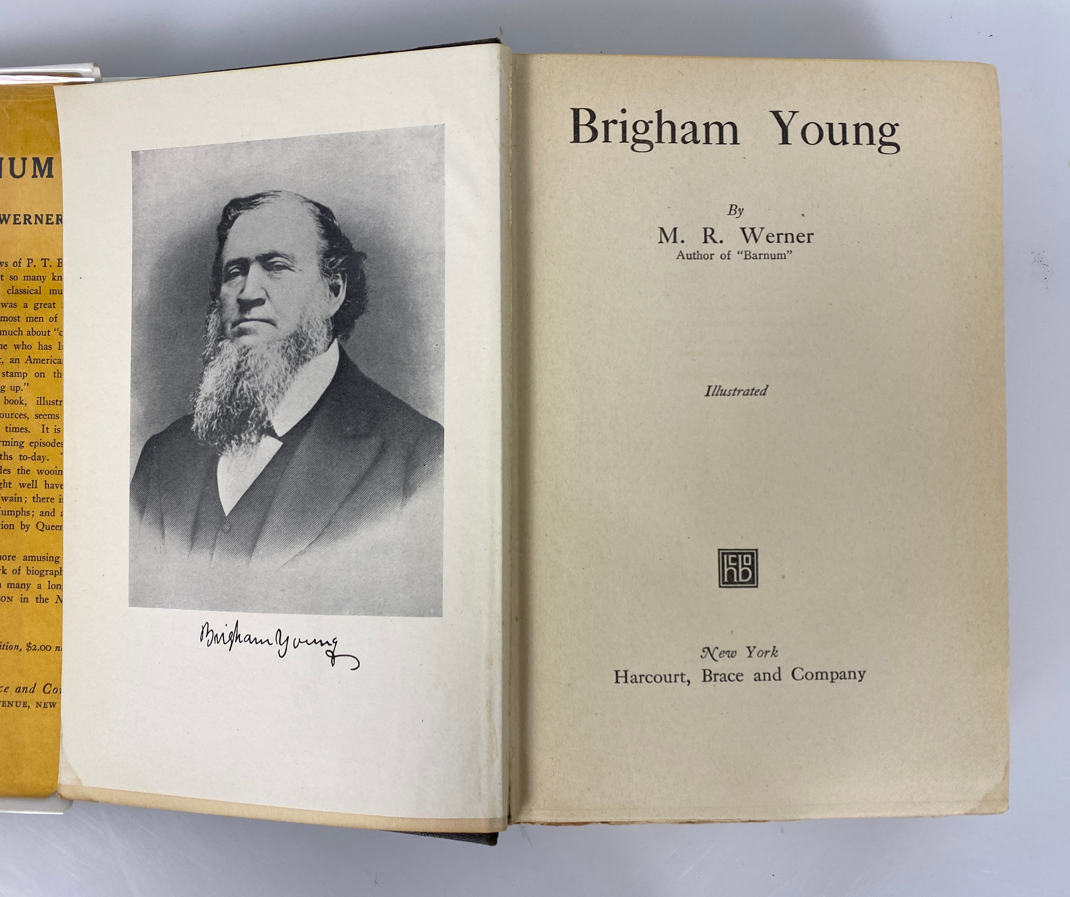 Brigham Young by M.R. Werner 1925 First Edition HC DJ