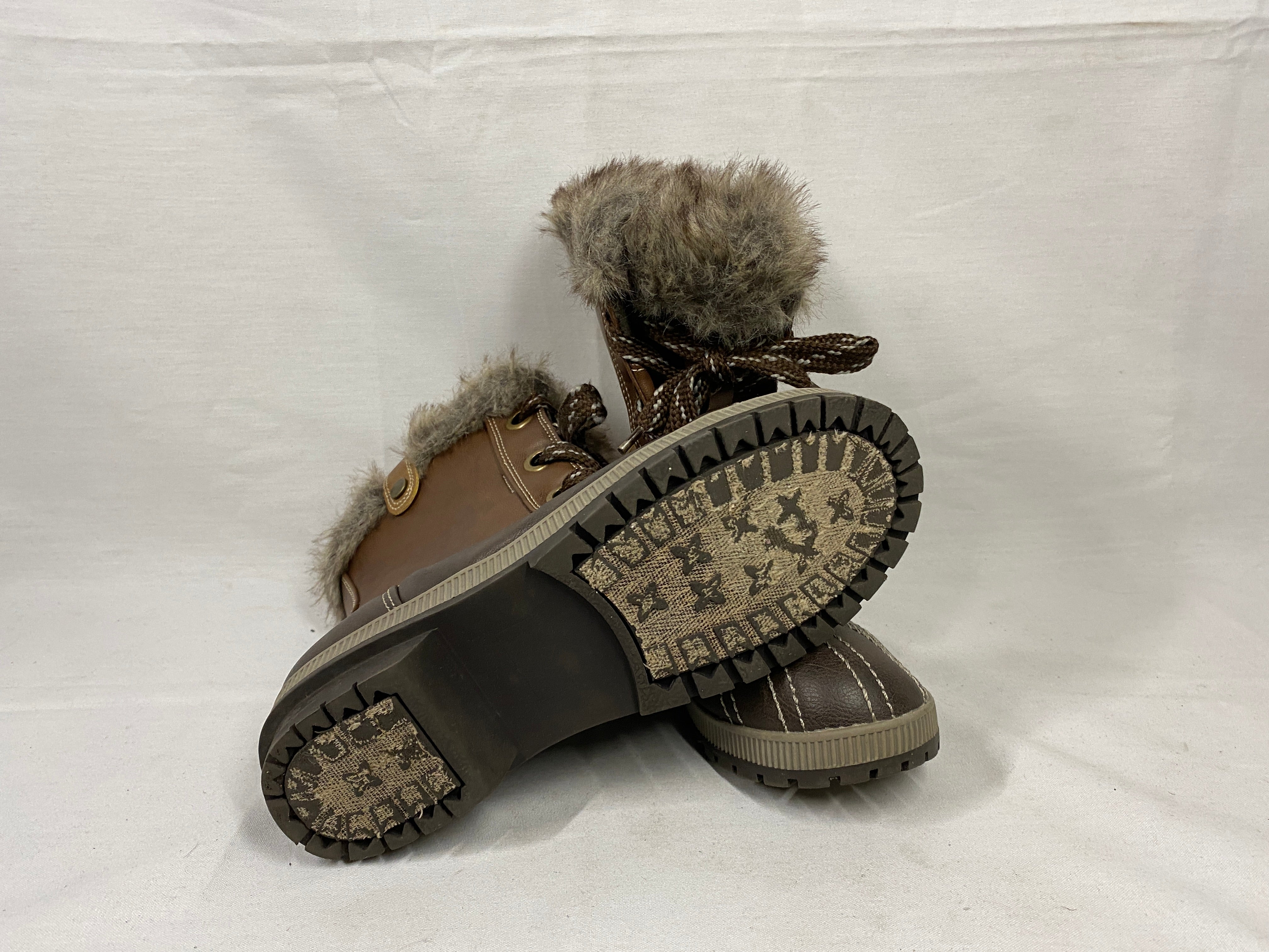 Brown London Fog Winter Duck Boots Women's Size 10