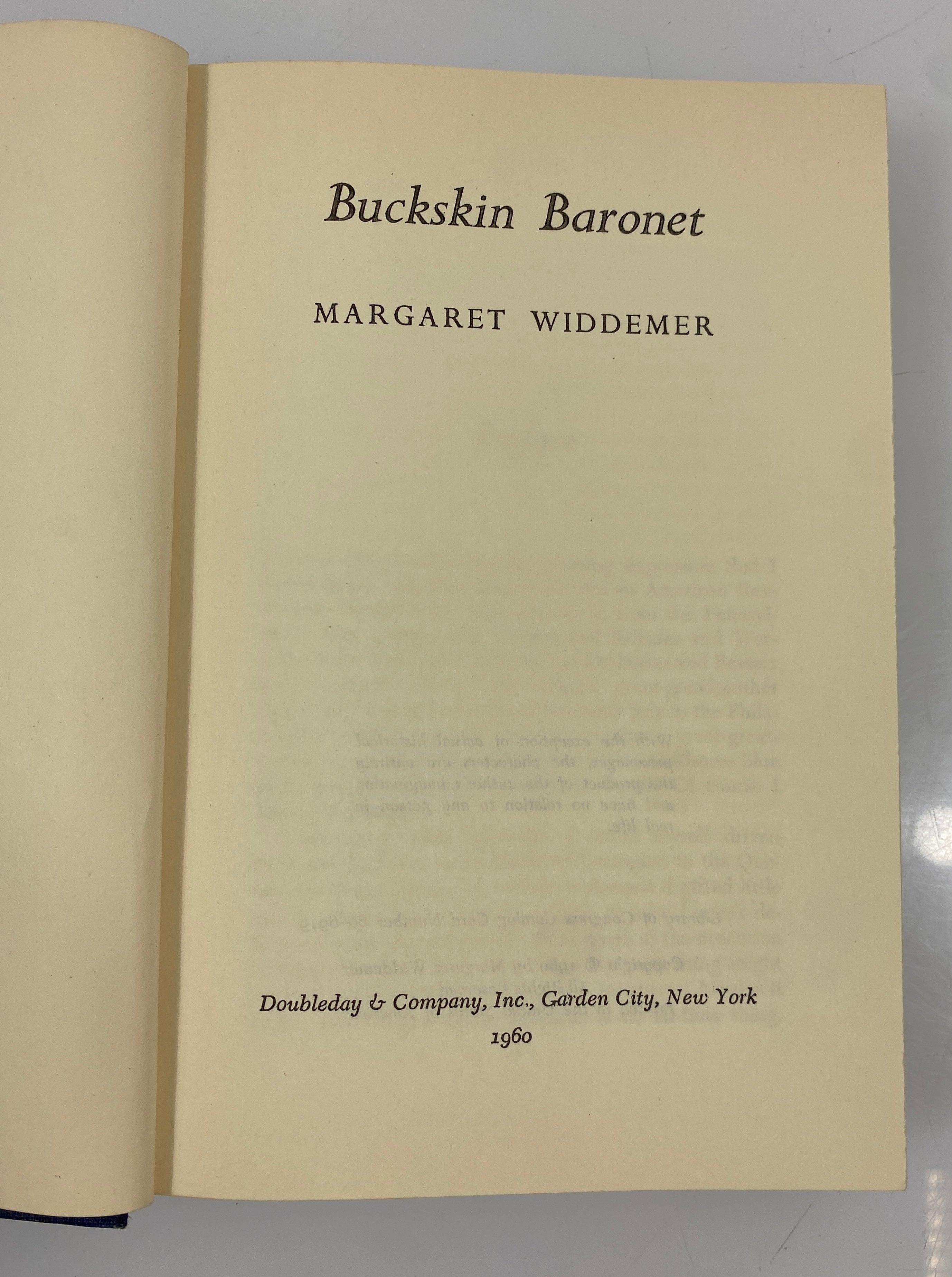 Buckskin Baronet by Widdemer NY on the Eve of Revolution 1960 Vintage HCDJ