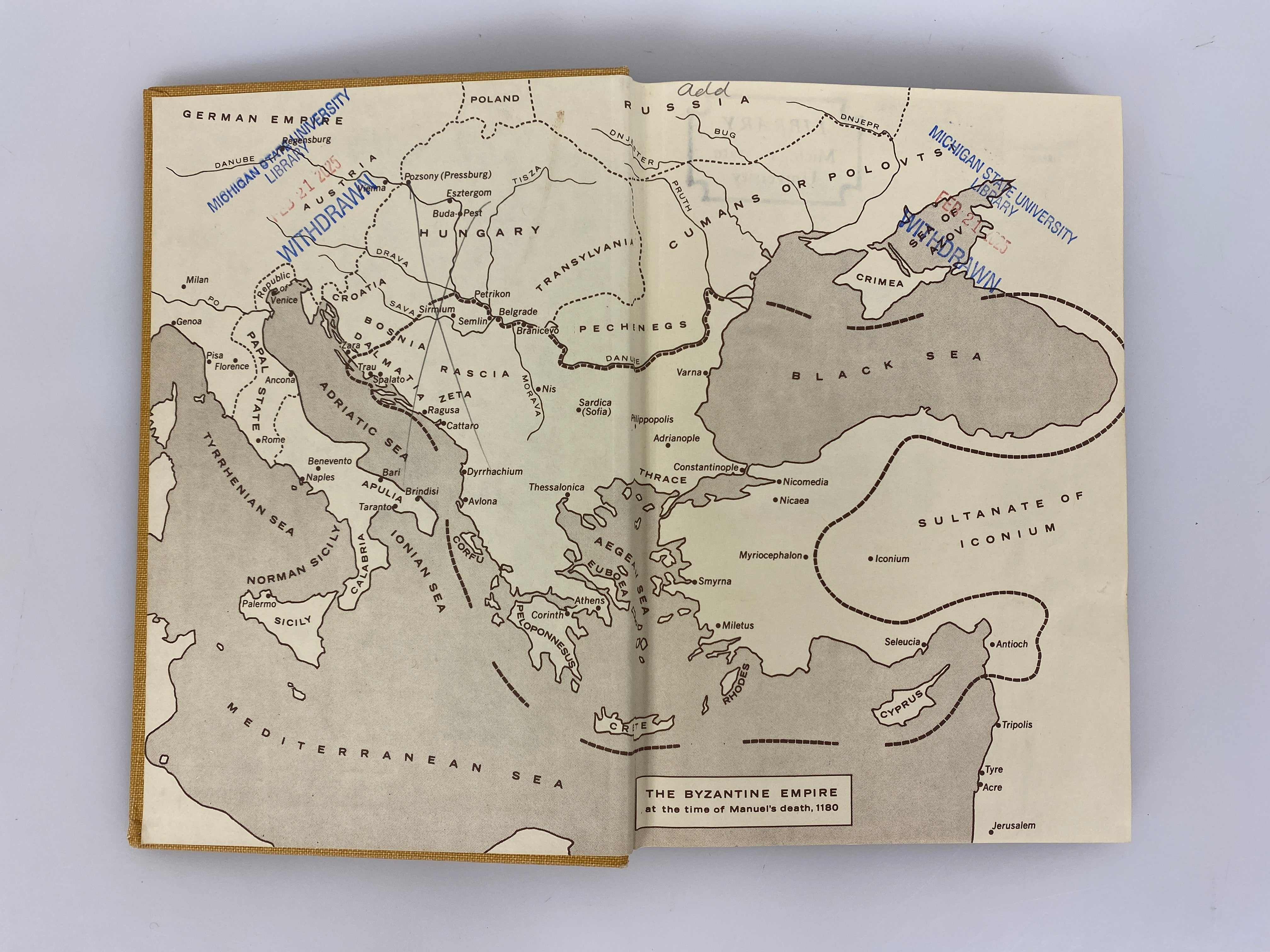 Byzantium & the Danube Frontier by Urbansky 1968 Ex-Library HC