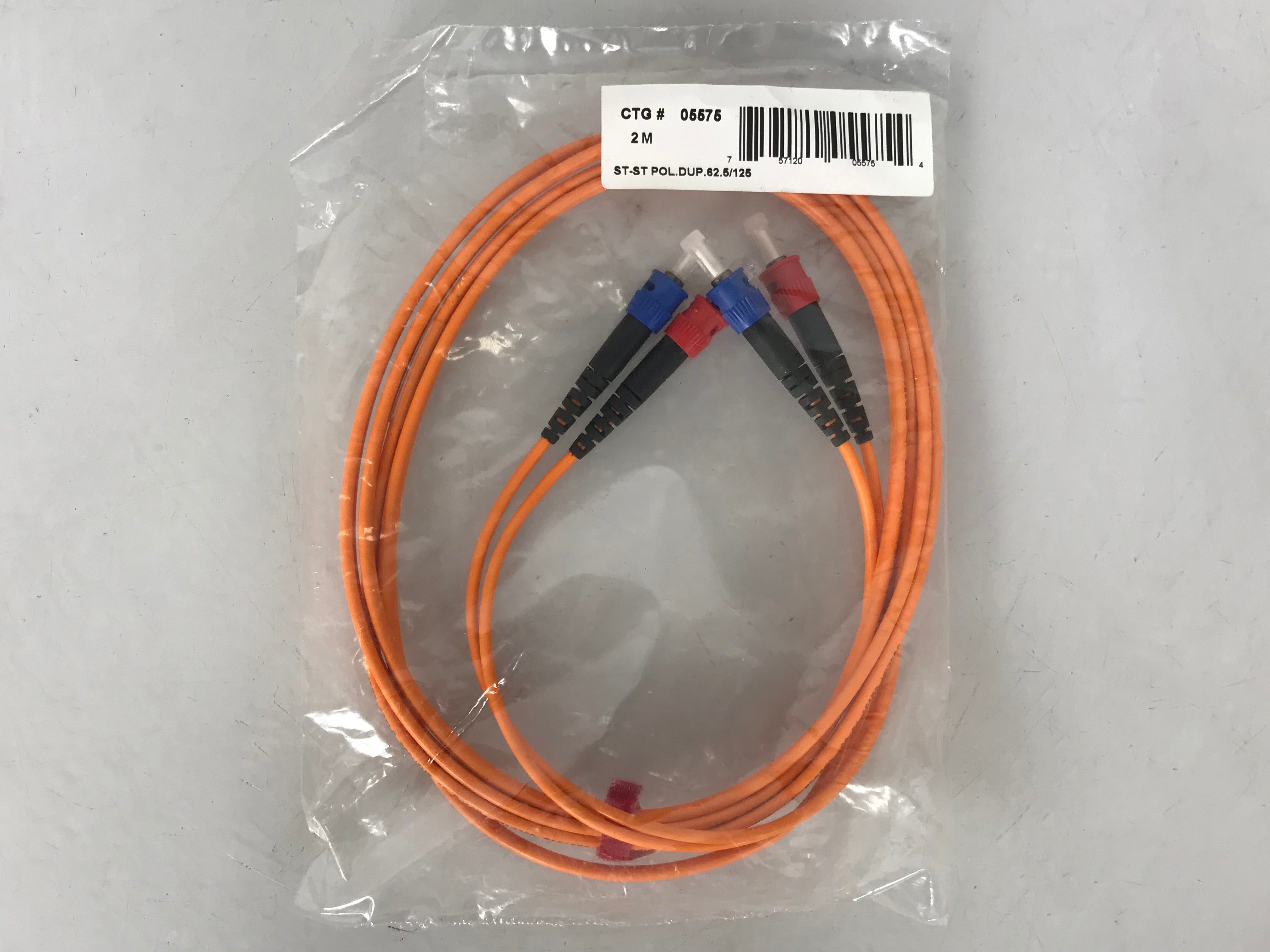 C2G 05575 2m ST/ST Duplex Multimode Fiber Patch Cable