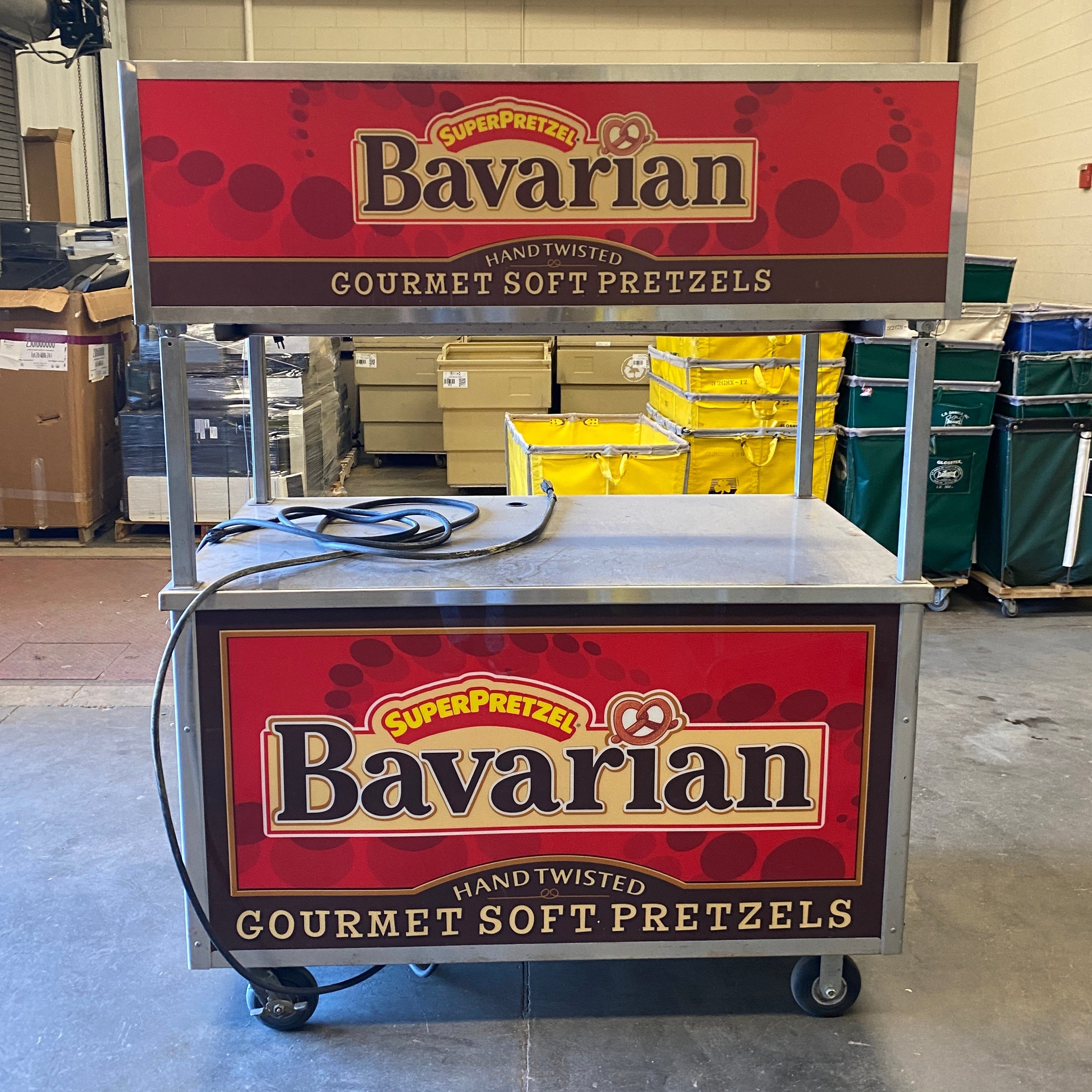 C. Nelson MFG Co "Bavarian Pretzel Stand" w/ Wheels and Lights