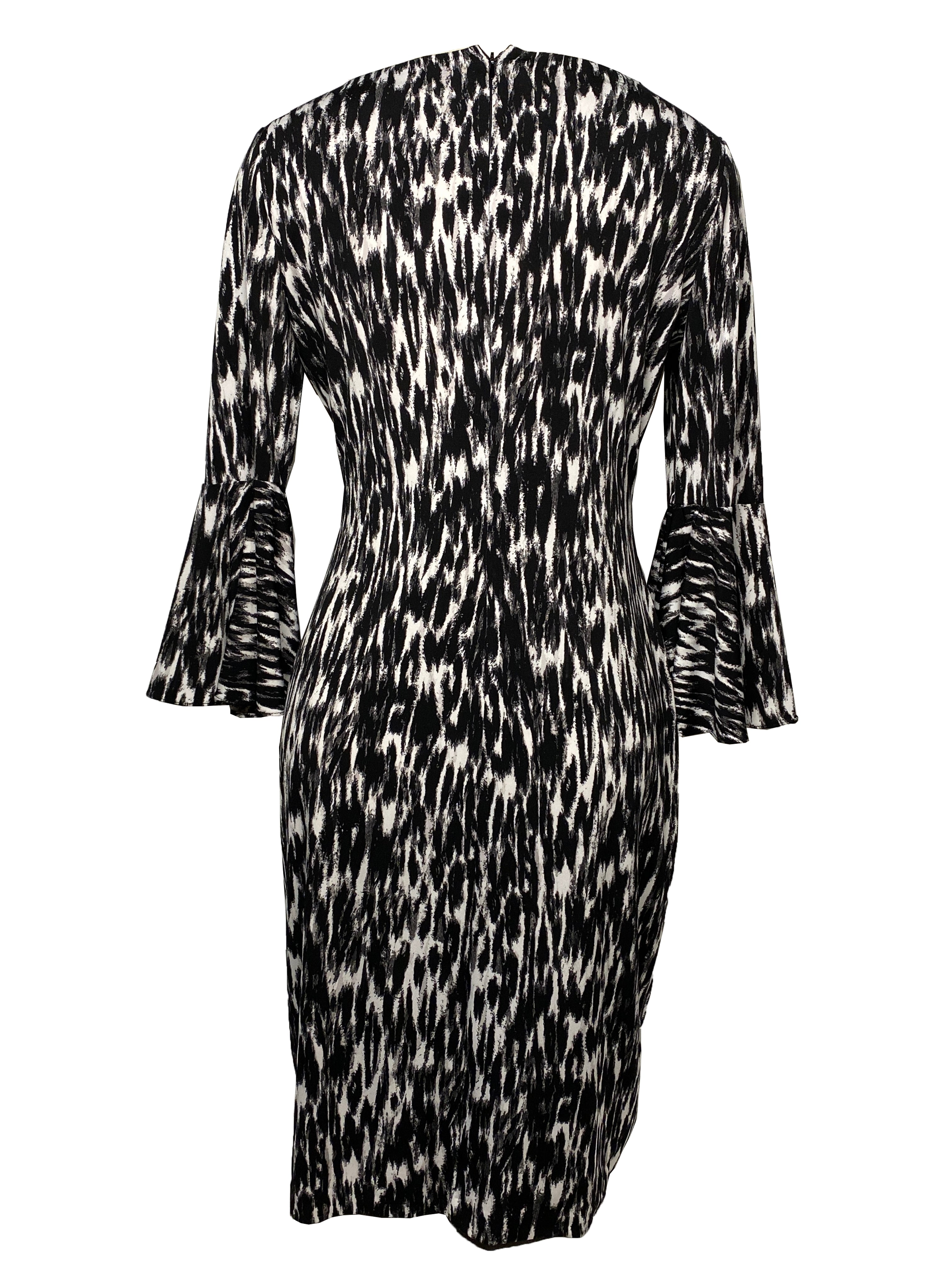 Calvin Klein Black and White Abstract Dress Size 6
