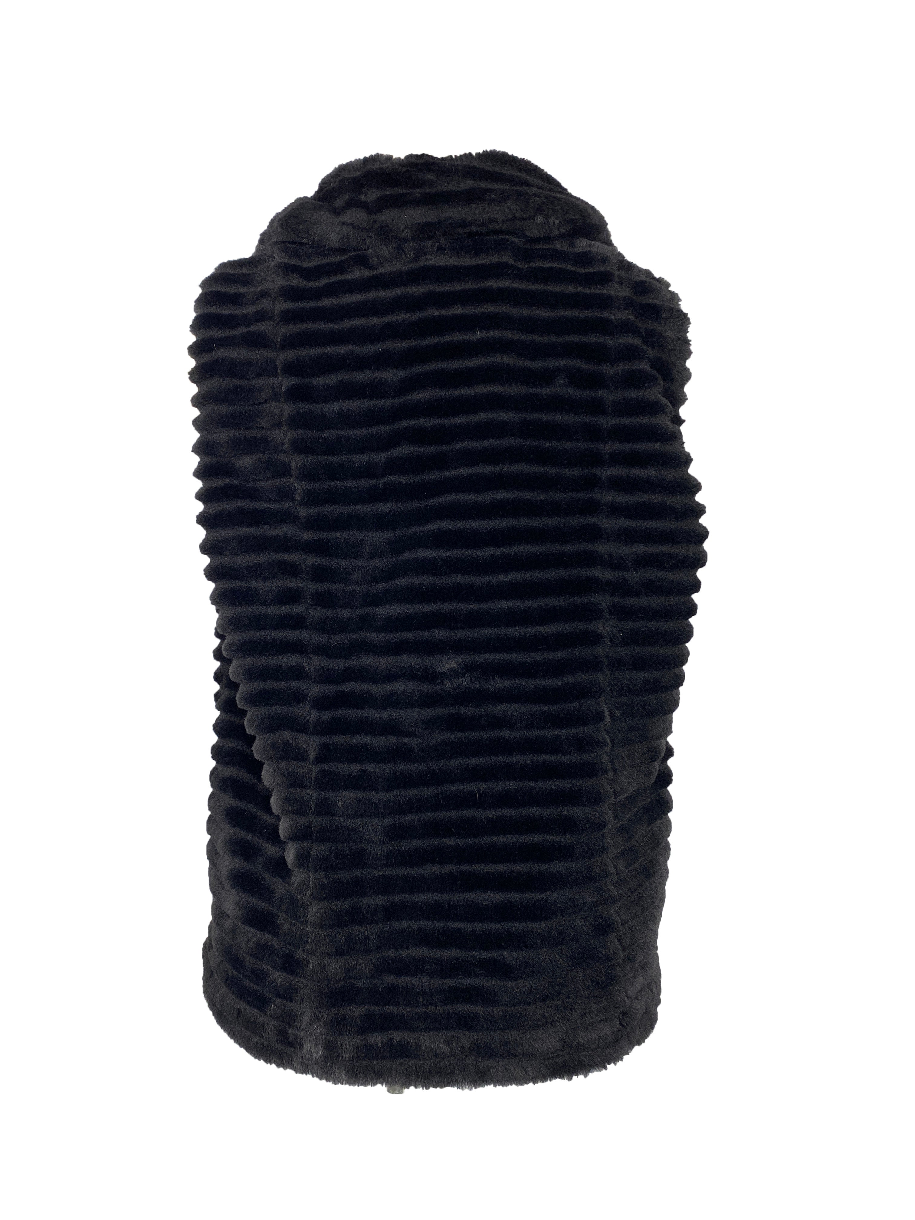 Calvin Klein Black Faux Fur Vest Women's Size L
