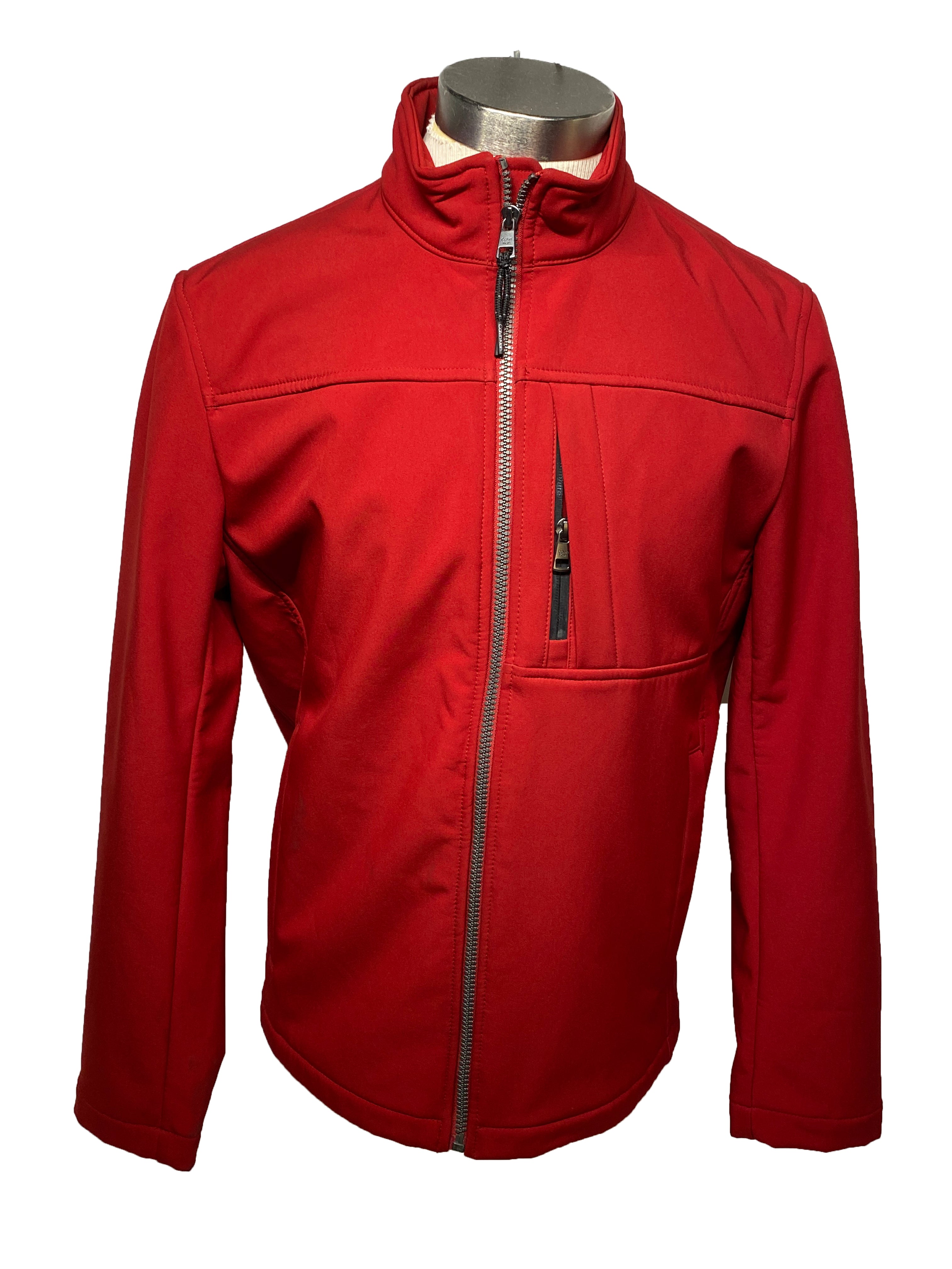 Calvin Klein Red Waterproof Breathable Fleece Lined Zip-Up Jacket
