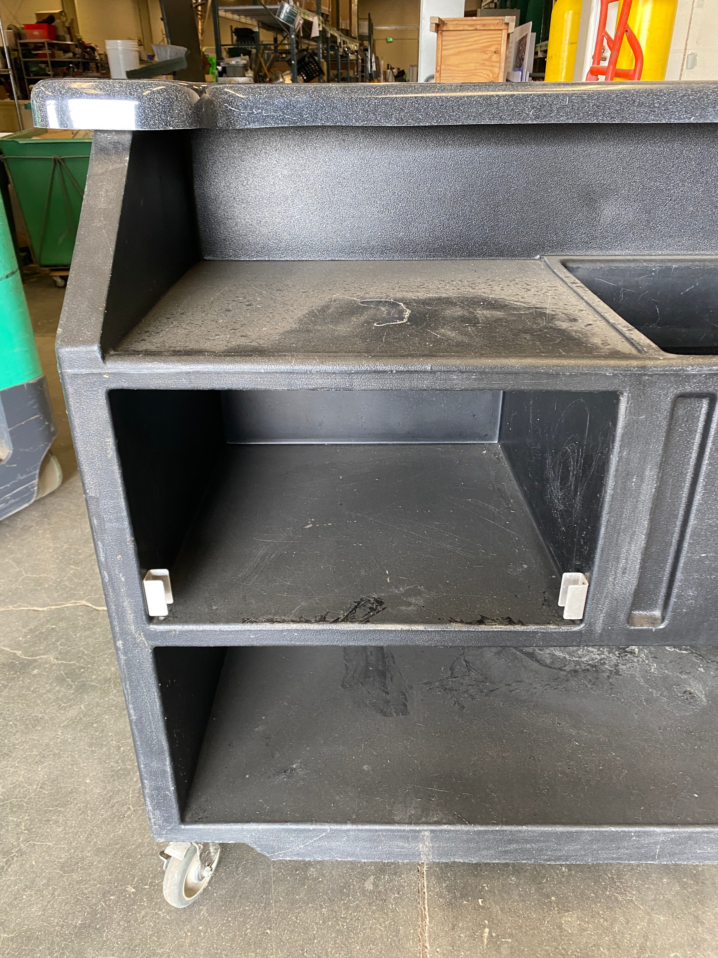 Cambro Black Wheeled Bar Cart