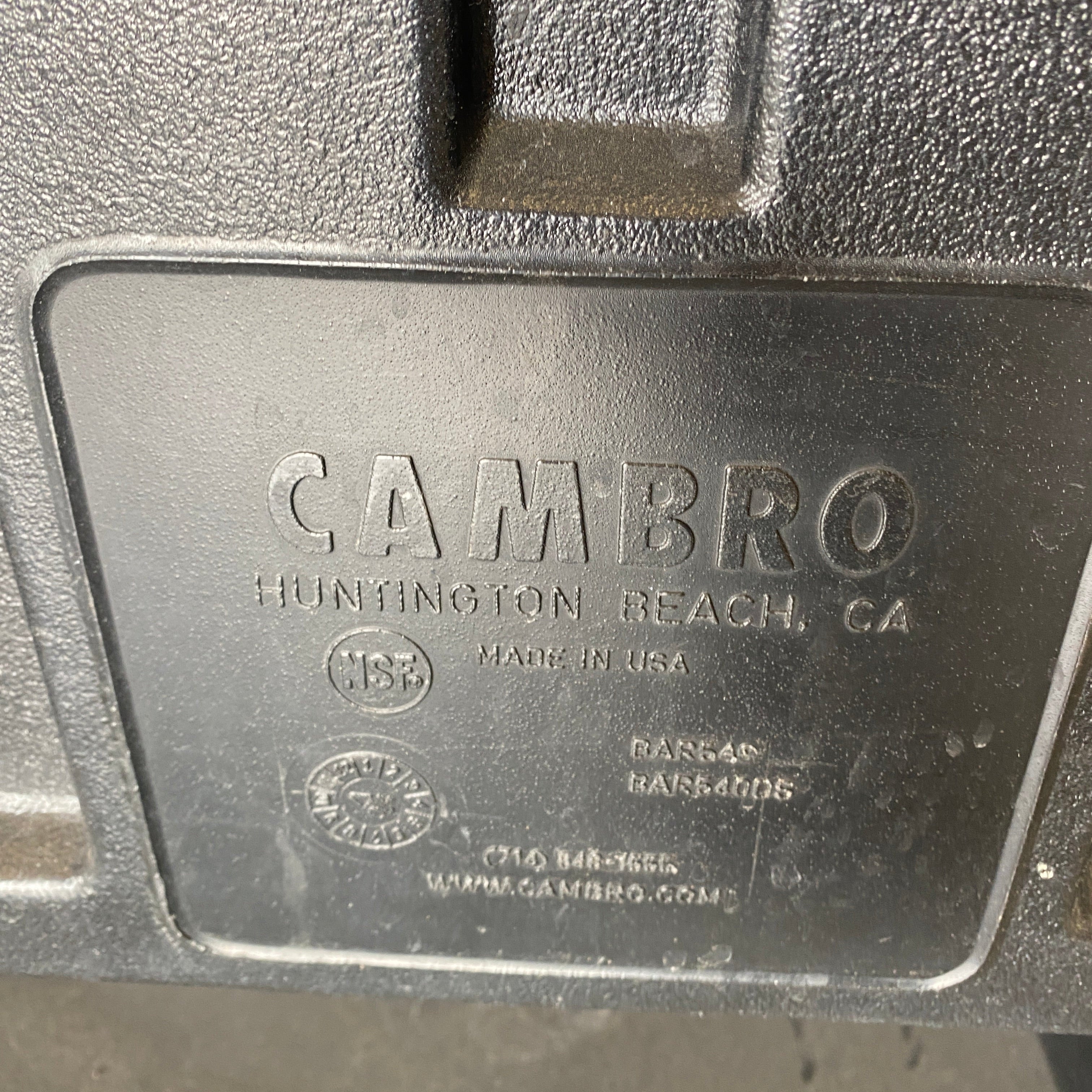 Cambro Black Wheeled Bar Cart
