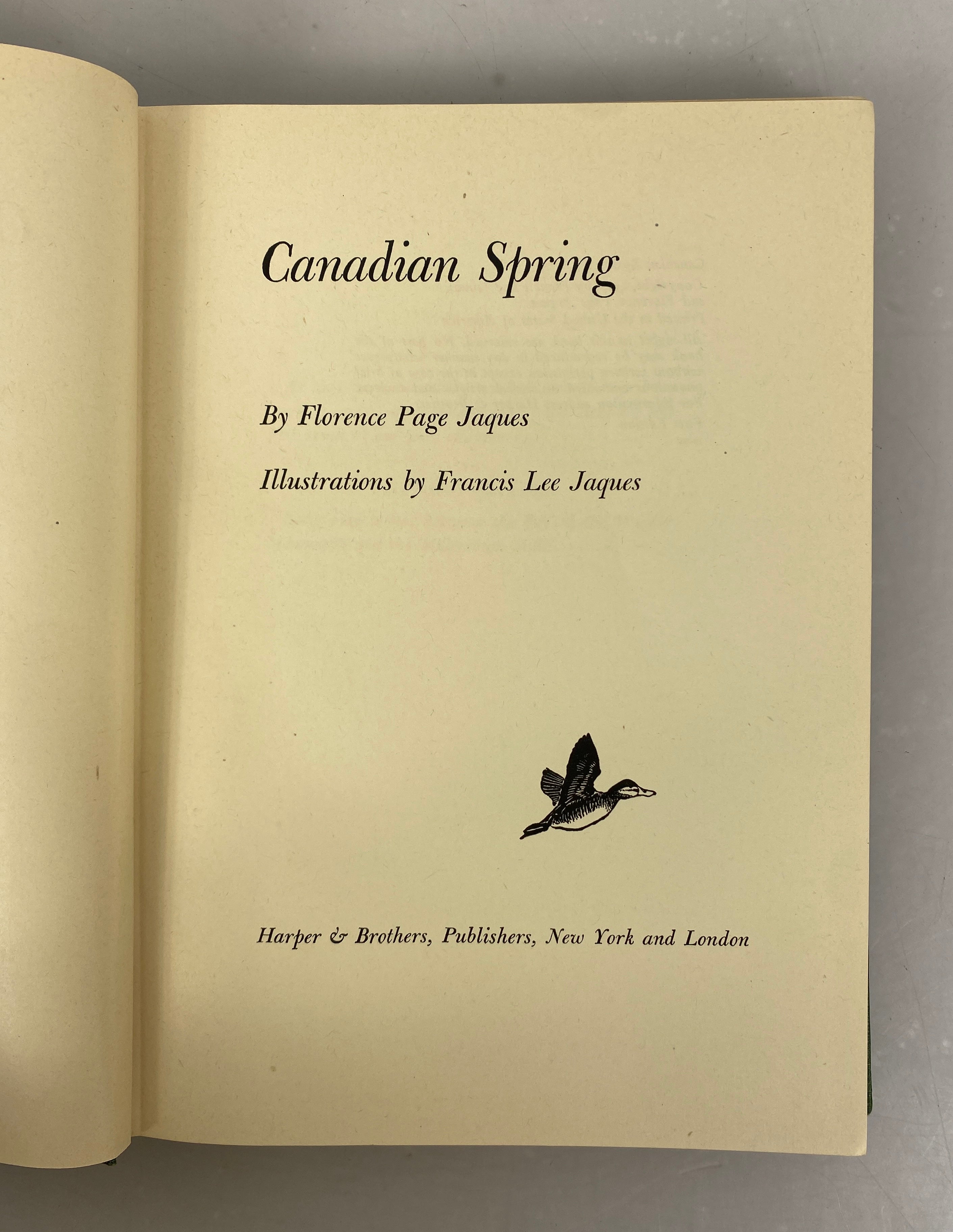 Canadian Spring by Florence Page Jaques 1947 HC First Edition